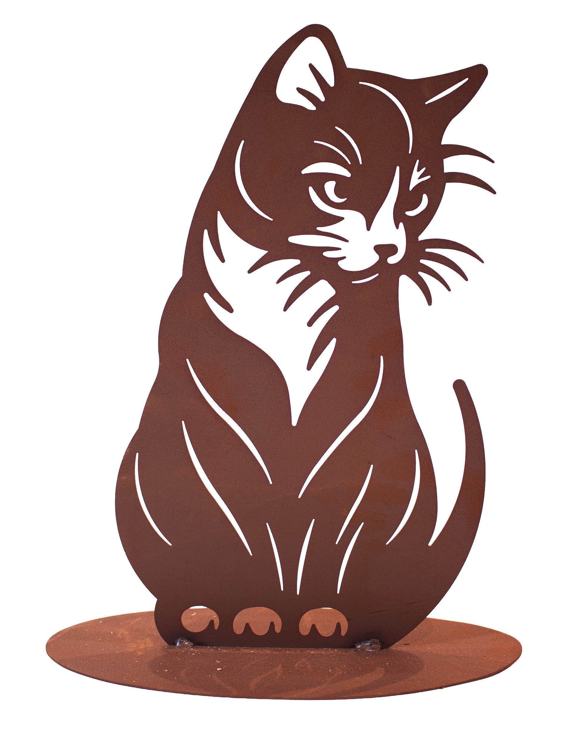 Ferrum Art Design Gartenfigur Edelrost Metall Rostoptik Gartendeko Figur Stecker Ferrum