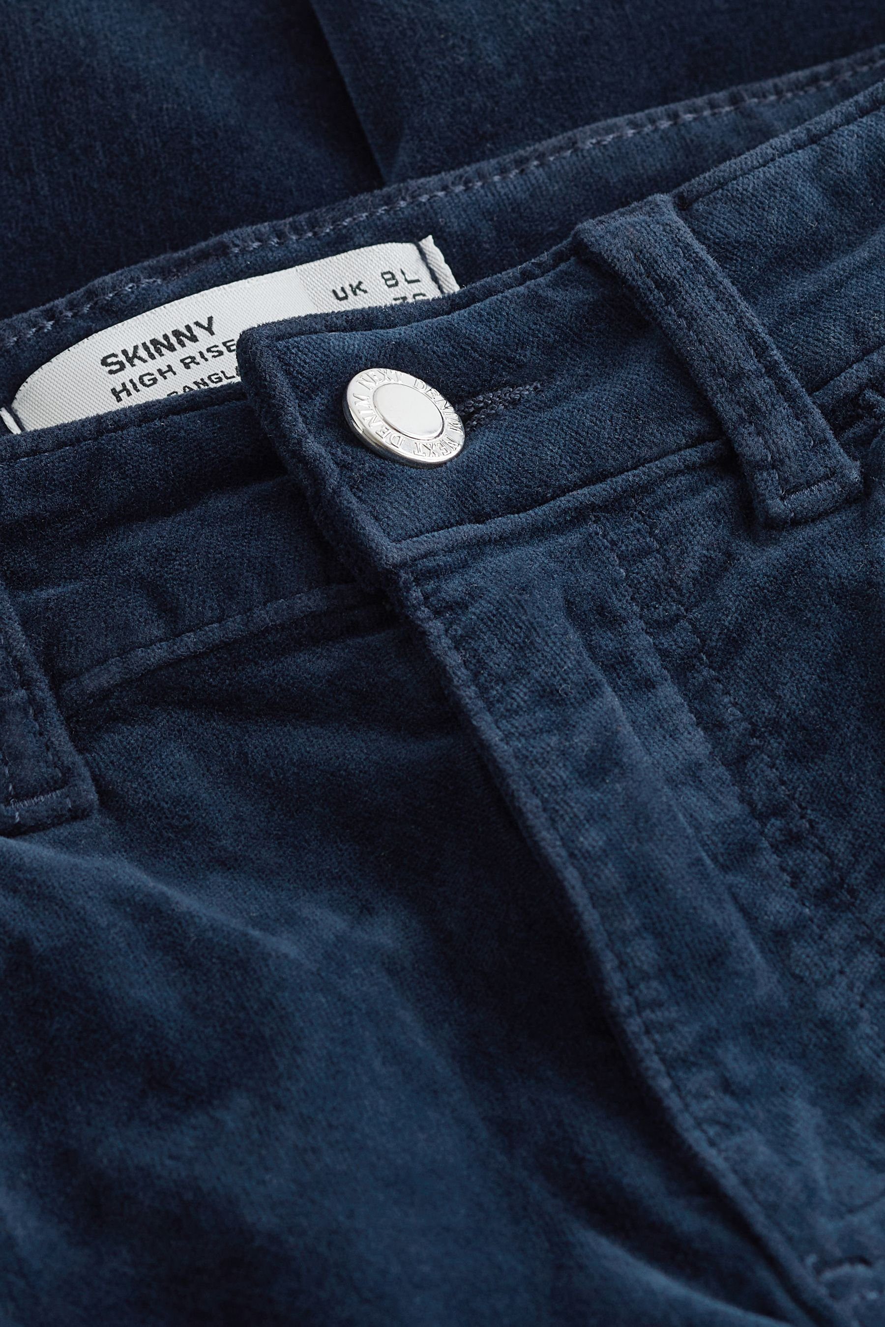 Next Skinny-fit-Jeans Skinny-Jeans aus Navy (1-tlg) Blue Samt