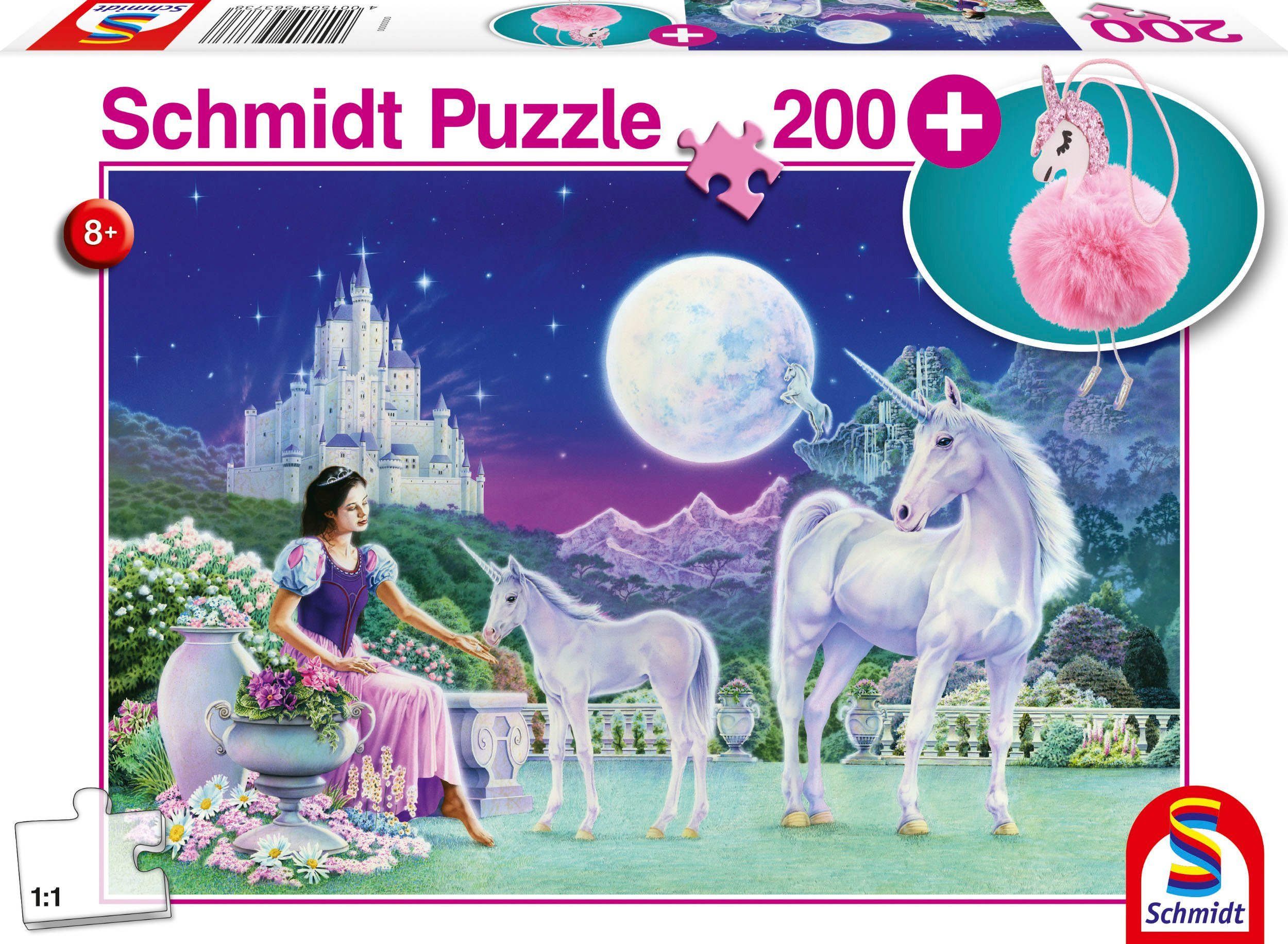Europe 200 in Made Schmidt Einhorn, Puschel-Anhänger; Puzzleteile, Puzzle mit Spiele