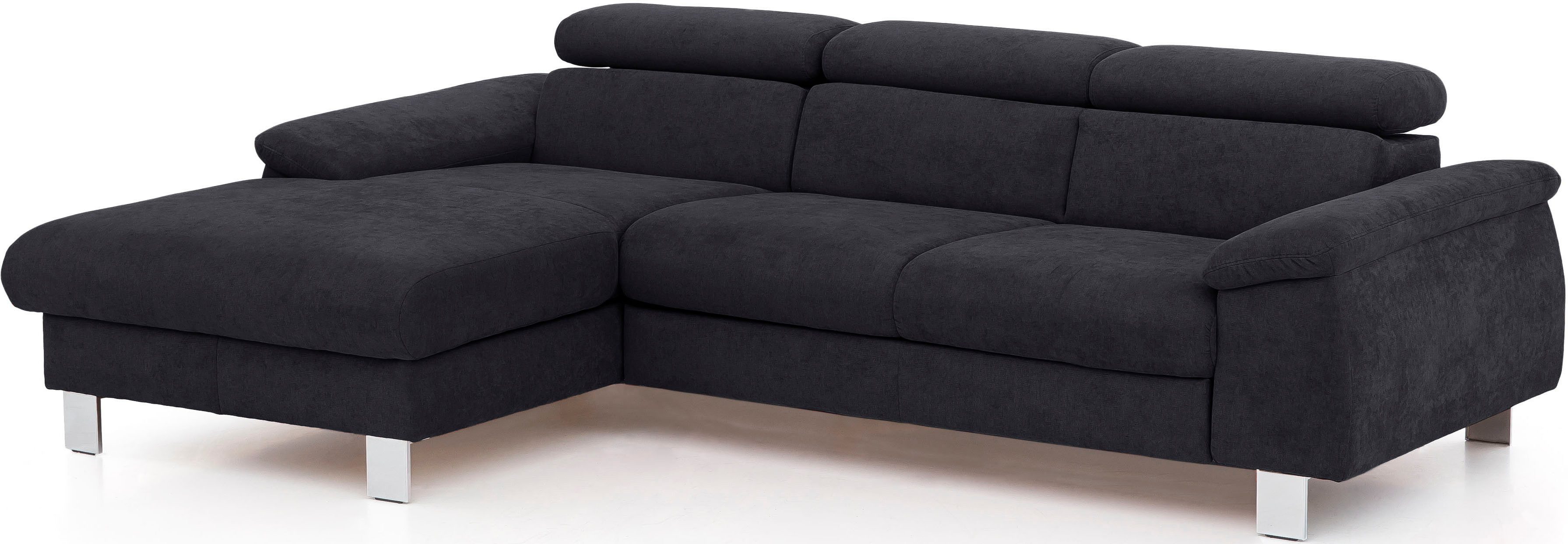 COTTA Ecksofa Komaris L-Form, große Stoff- und Funktionsauswahl, mit Kopfteilverstellung, optional Schlaffunktion, Bettkasten & Licht