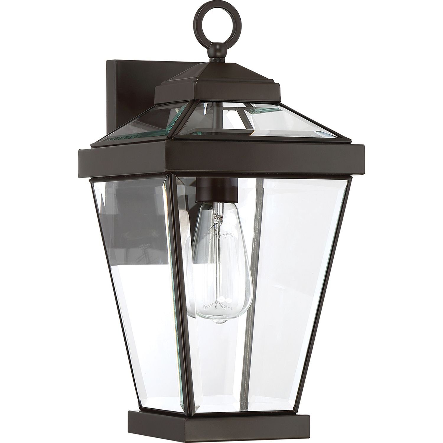 Außenwandlampe Glas Metall Licht-Erlebnisse ohne Leuchtmittel, Außenleuchte SIDODI, Rustikal Bronze Außen-Wandleuchte E27 IP44 Wand