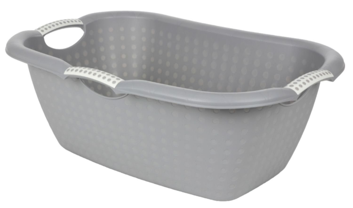 Jelenia Plast Wäschekorb 8x Wäschewanne ERGONOMICA 27L Soft-Touch Grif.60x40xH22