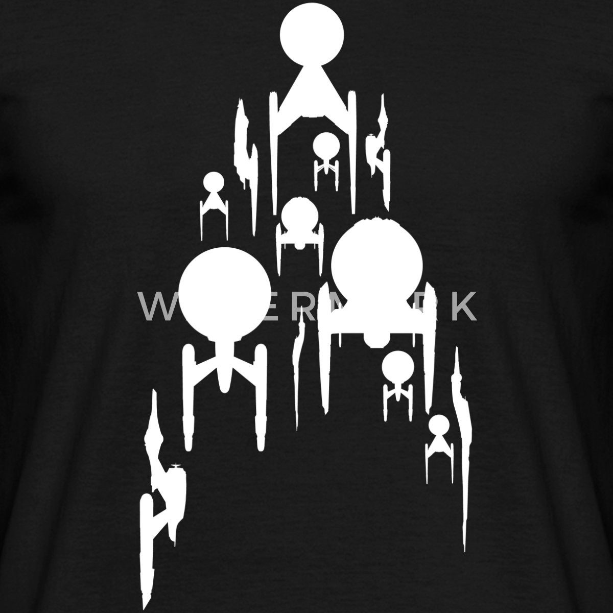 Spreadshirt T-Shirt Star Trek Discovery Raumschiff Männer T-Shirt (1-tlg)