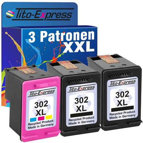 Tito-Express 3er Set ersetzt HP302XL 302XL Tintenpatrone (Multipack, für Envy 4525 4520 4523 Officejet 3830 3833 Deskjet 3630 3636 1110)