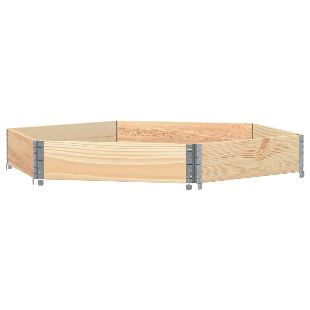 vidaXL Blumentopf Paletten-Aufsatzrahmen Hexagon 160x160 cm Massivholz Kiefer (1 St)