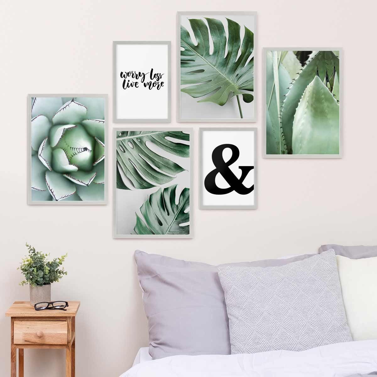 PHOTOLINI Bilderrahmen 6er Set Modern Schmal günstig online kaufen