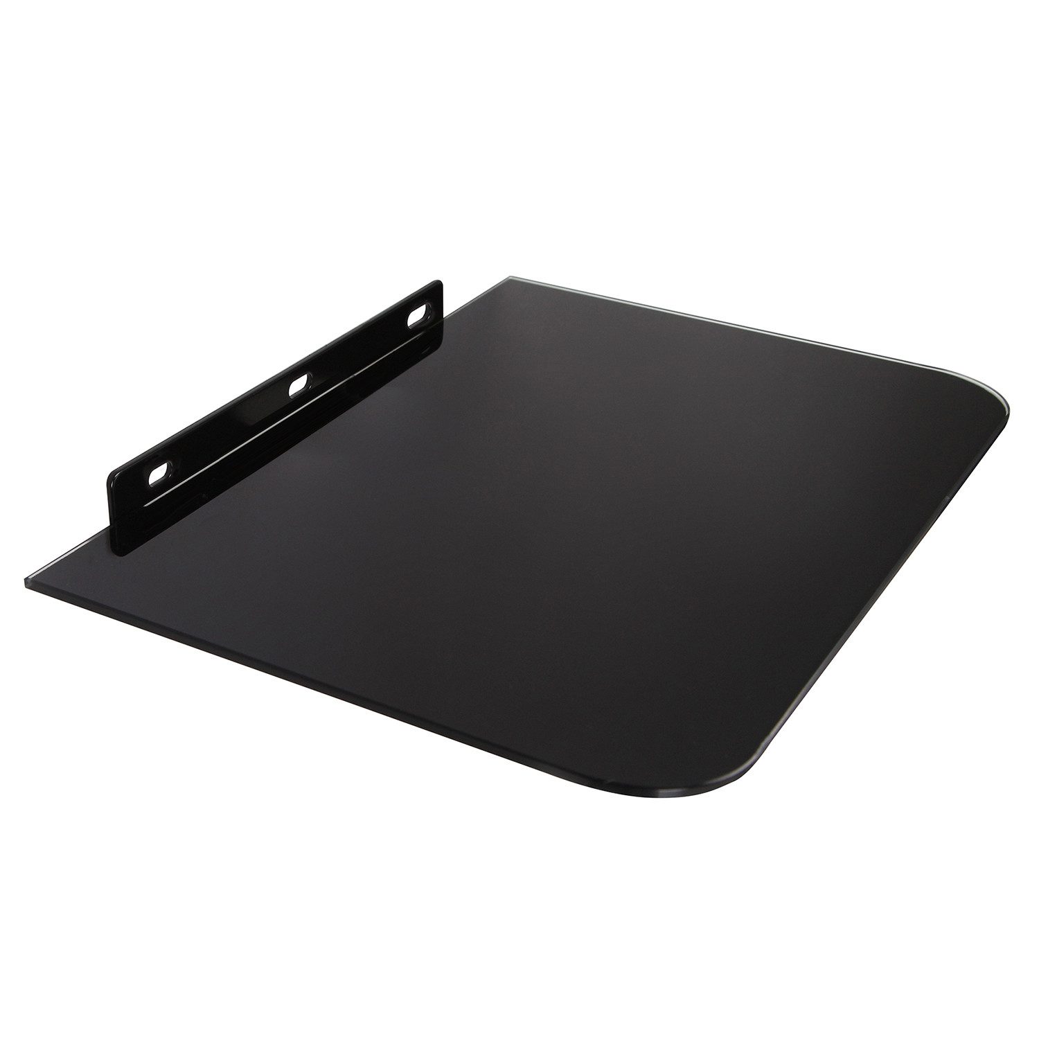 Maclean TV-Regal MC-738 TV Wandregal aus Glas – 35x25 cm, bis 10 kg, 1-tlg., Wandablage für Receiver, Konsole & DVD Player