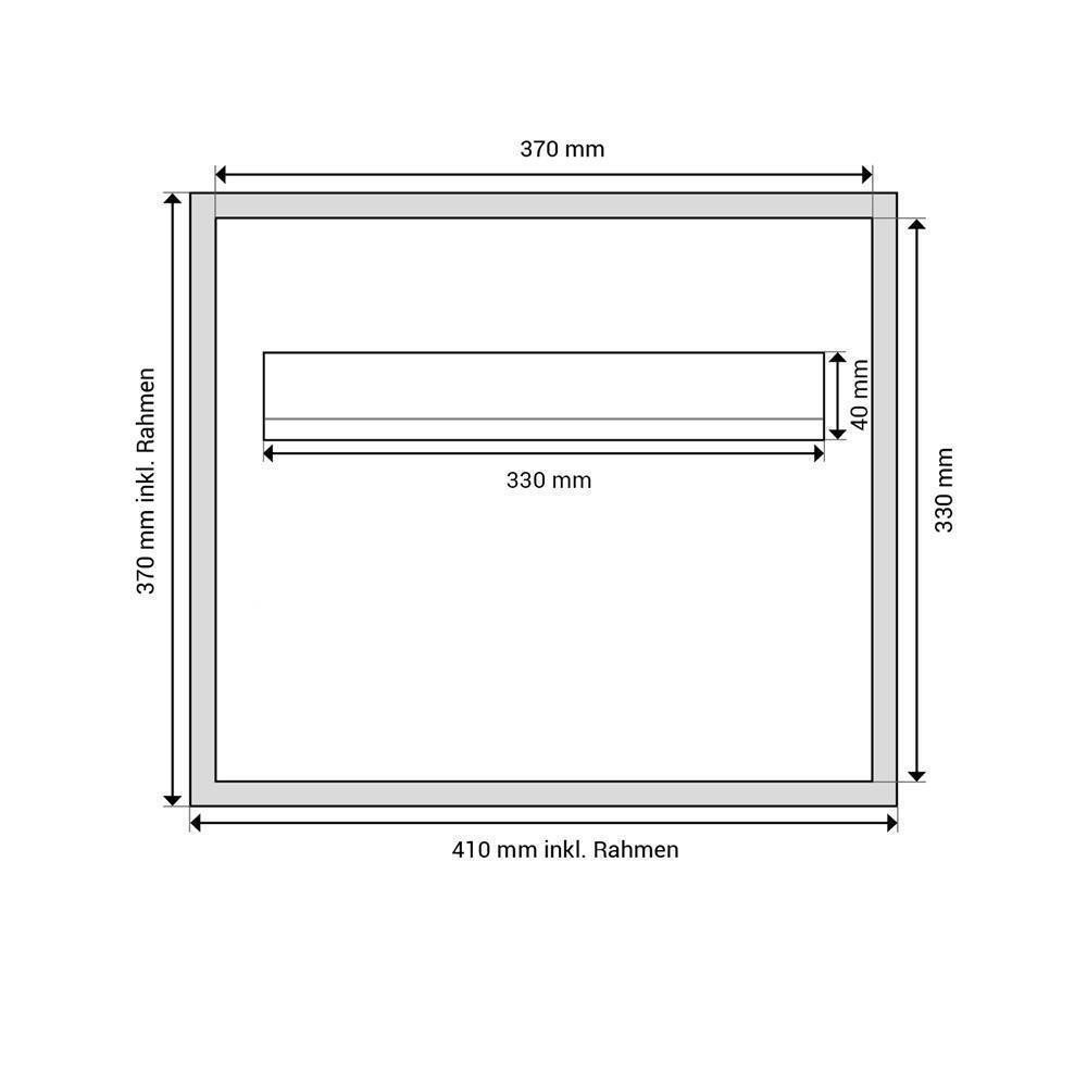 Letterbox24 Durchwurfbriefkasten Zaun Durchwurfbriefkasten mit Abdeckrahmen in RAL Farben - A-03