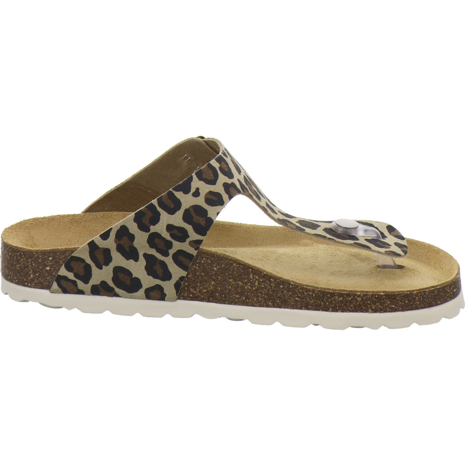 AFS-Schuhe 210798 Zehentrenner Pantolette für Damen mit Fußbett, bequeme Sandalen aus Leder