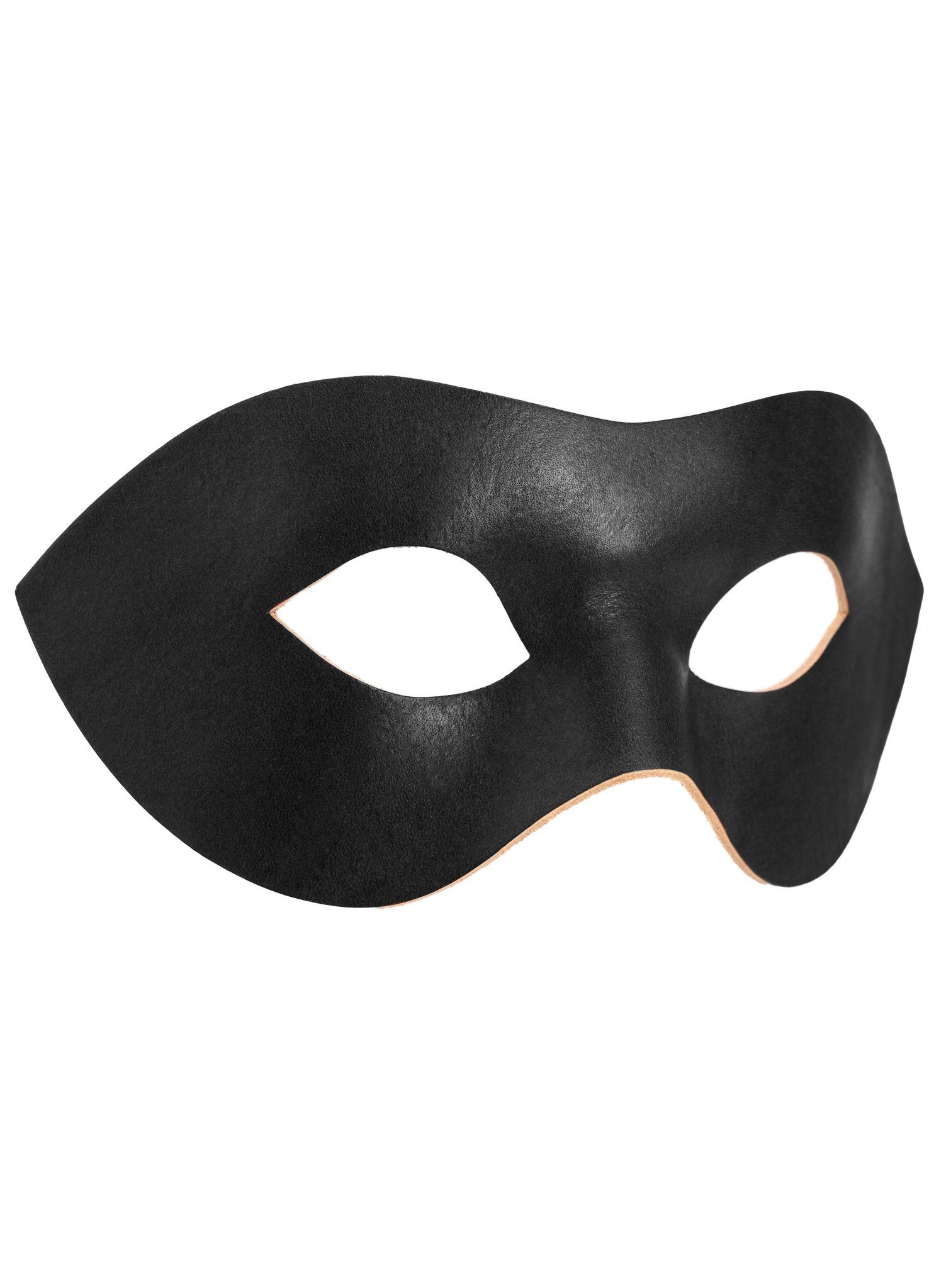 Andracor Verkleidungsmaske Colombina Liscia schwarz, Eine Ledermaske im venezianischen Stil wie diese wird bei Andracor in
