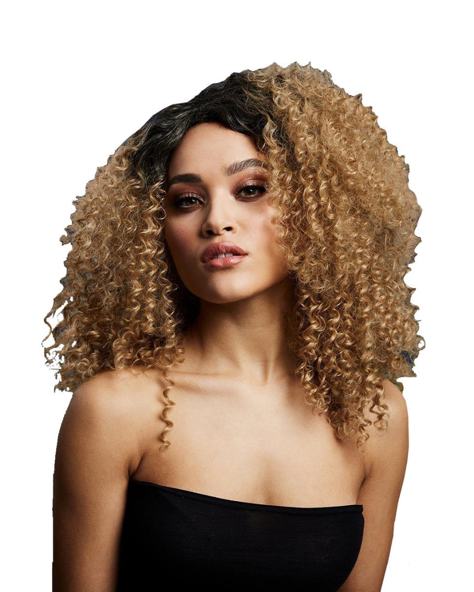 Kostüm-Perücke Lizzo Perücke in Caramel für Damen als Kostüm Acce