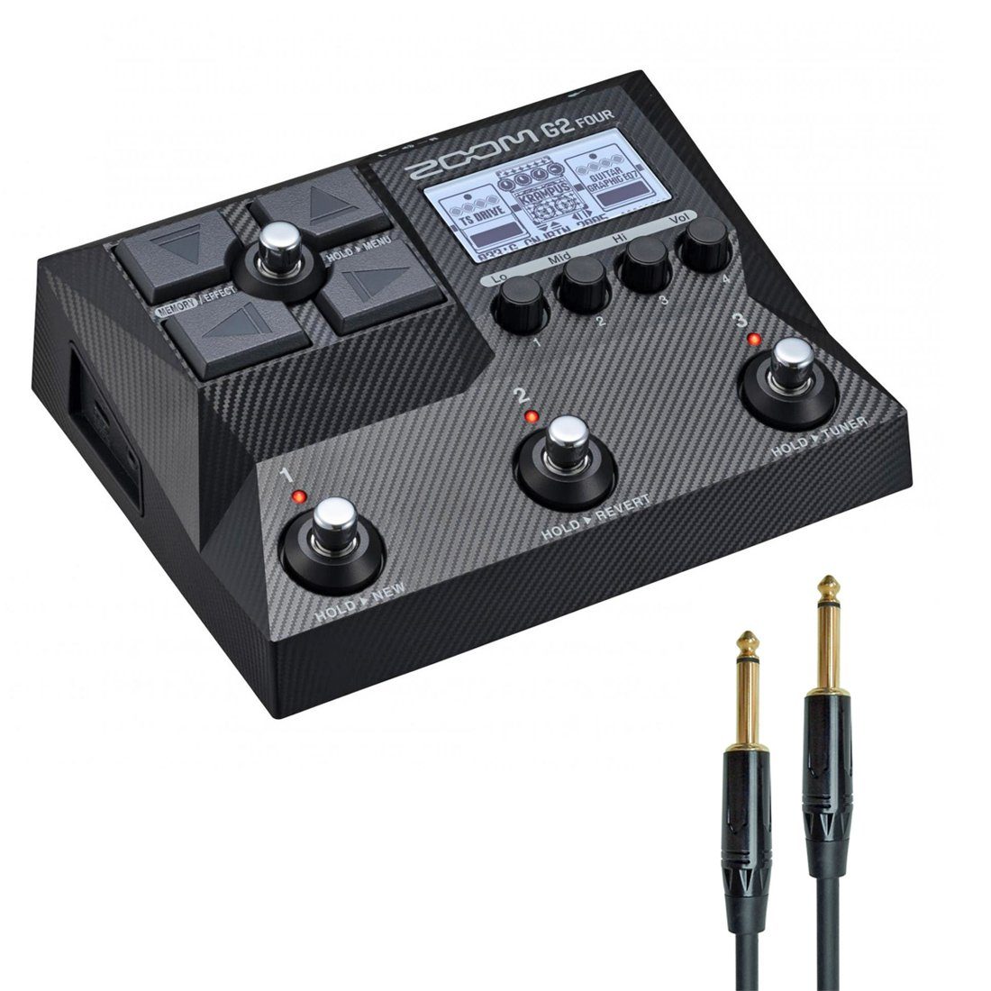 Zoom Audio E-Gitarre Zoom G2 Four Multi-Effekt-Gerät mit Klinkenkabel, Multi-Effekt-Gerät, mit Klinkenkabel