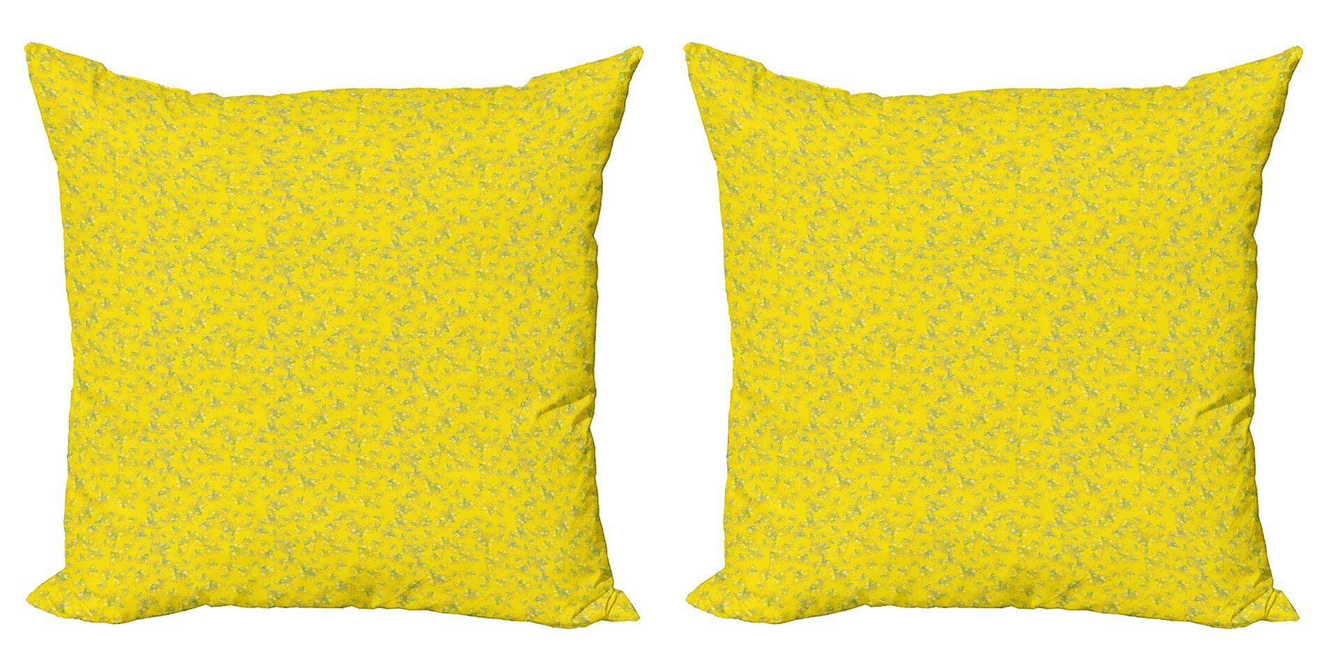 Kissenbezüge Modern Accent Doppelseitiger Digitaldruck, Abakuhaus (2 Stück), Floral Gelb Romantischer Frühling