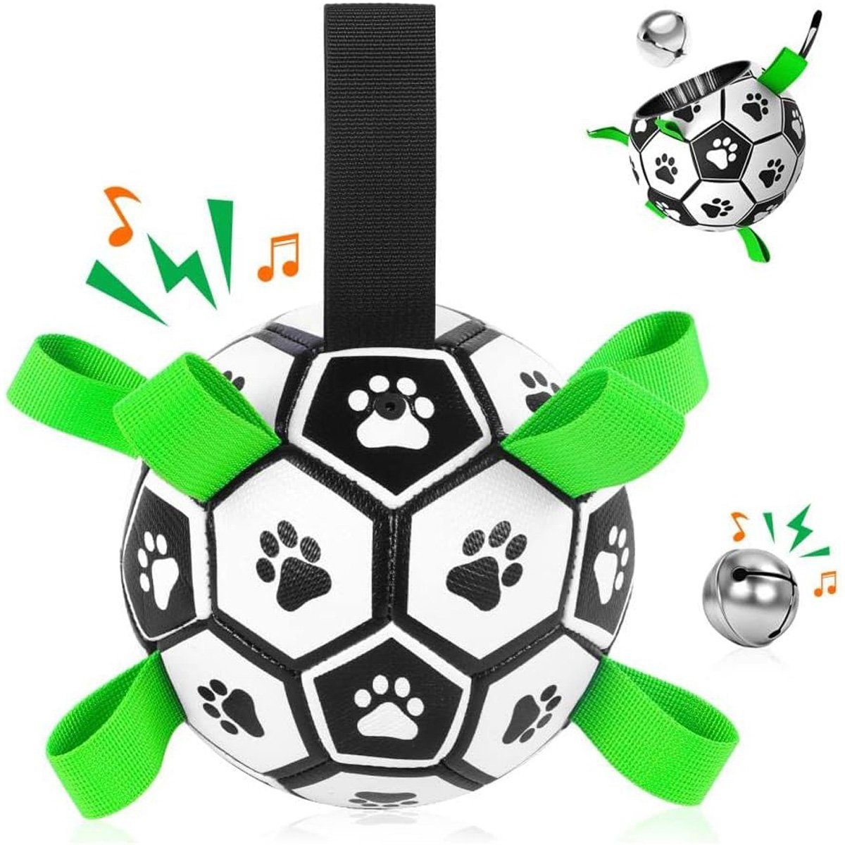 yozhiqu Tier-Rasselball Fußballspielzeug für Hunde – interaktives Spielzeug für Spaß Training, das perfekte interaktive Spielzeug für drinnen und draußen