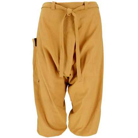 Guru-Shop Relaxhose Baggy Shorts, Sarouel Hose - mango Ethno Style, alternative Bekleidung