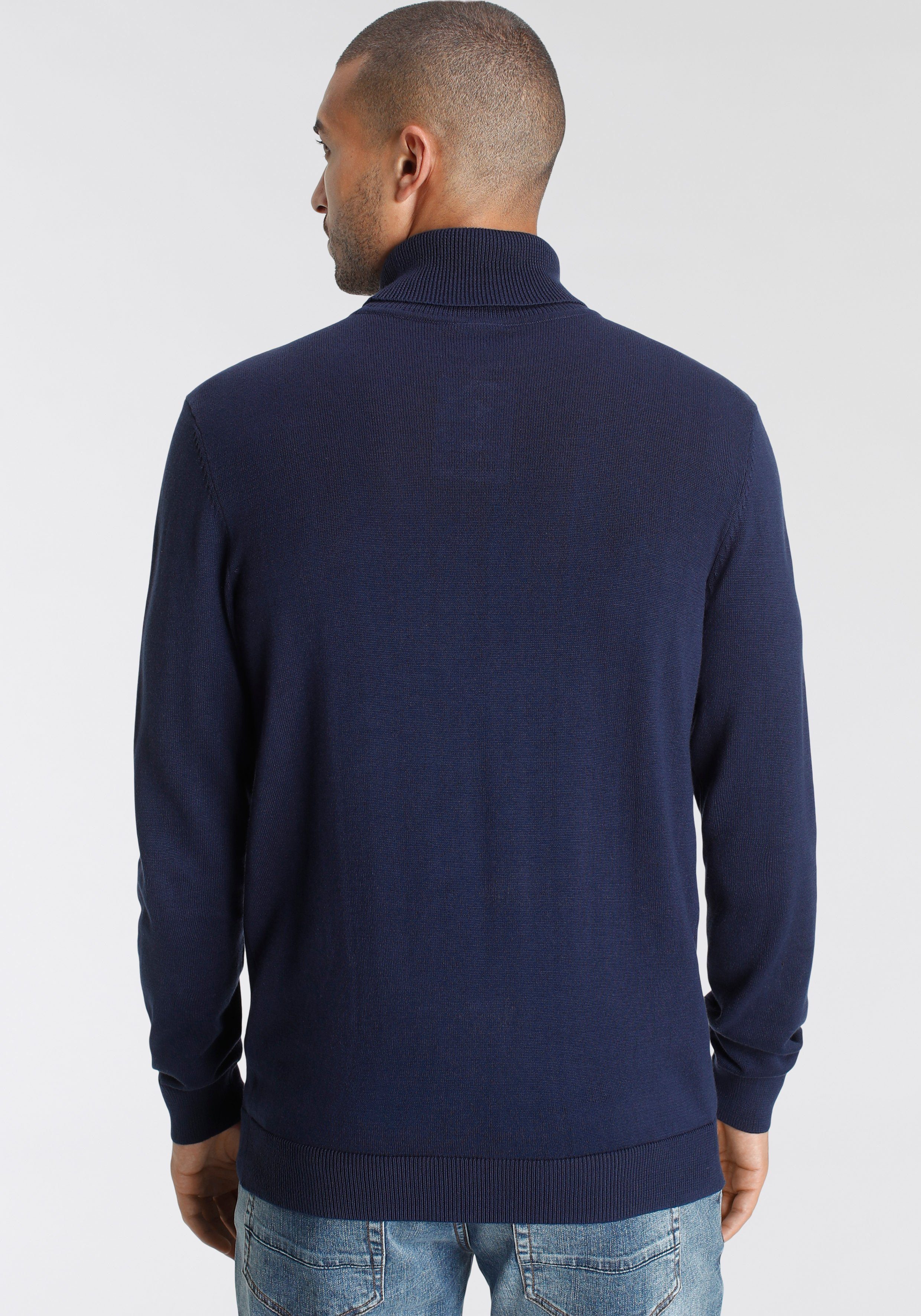 AJC Rollkragenpullover mit Rollkragen aus Rippstrick
