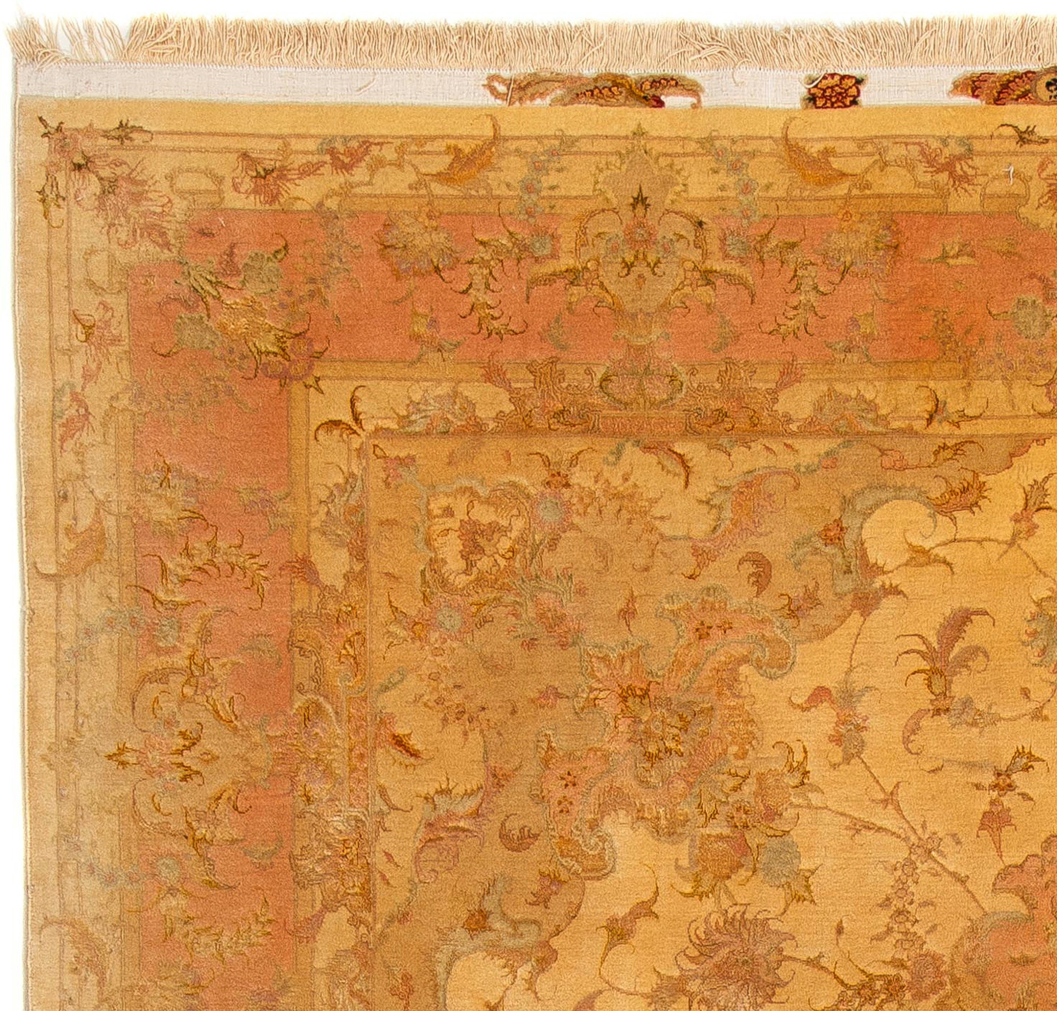 Orientteppich Perser Handgeknüpft, - - mm, gold, cm 200 Royal morgenland, rechteckig, Zertifikat 7 - 300 Einzelstück Täbriz - mit Höhe: Wohnzimmer, x