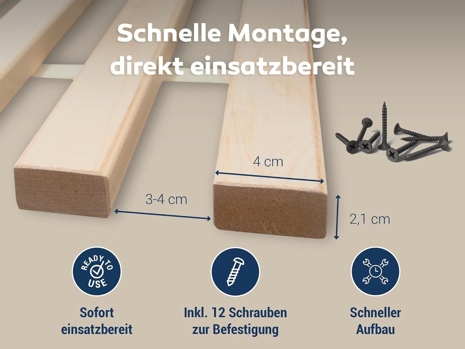 Rollrost MaDeRa Rollrost XXL, MaDeRa, Kopf- und Fußteil nicht verstellbar, besondere Langlebigkeit, stabil