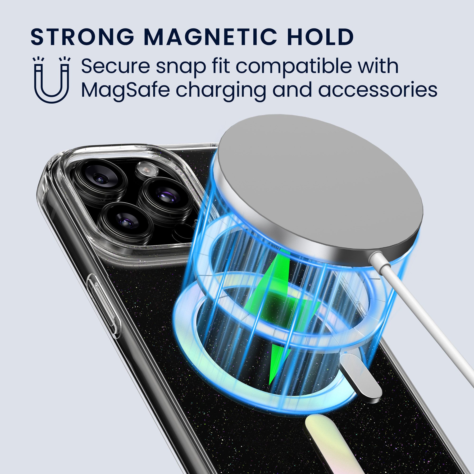 kwmobile Smartphone-Hülle Hülle für Apple iPhone 15 Pro Max Handyhülle Kameraschutz, Hard Case mit TPU Bumber - Schutzhülle kompatibel mit MagSafe