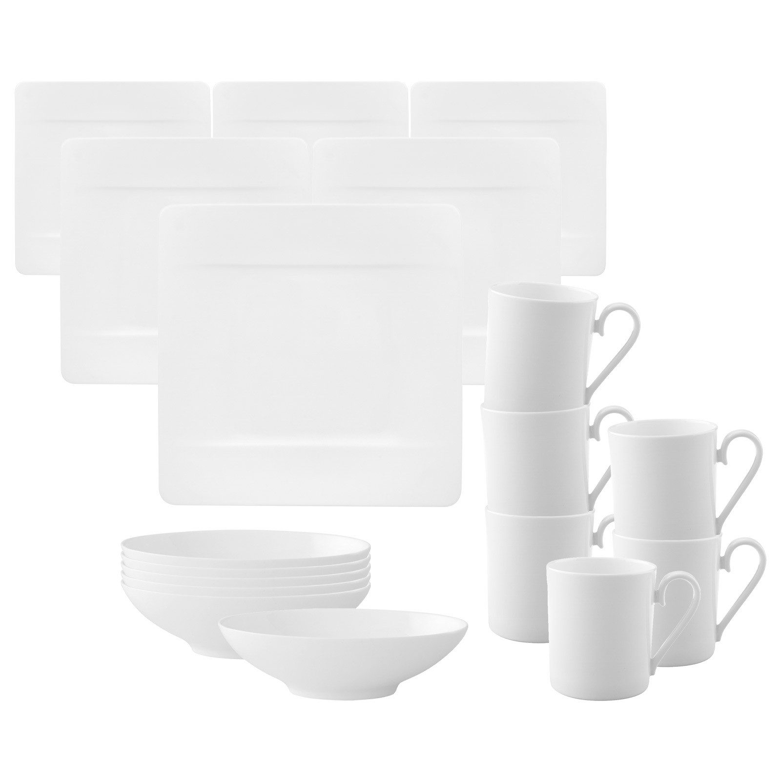 Villeroy & Boch Kombiservice Modern Grace Frühstücks-Set 18er Set (18-tlg), Porzellan