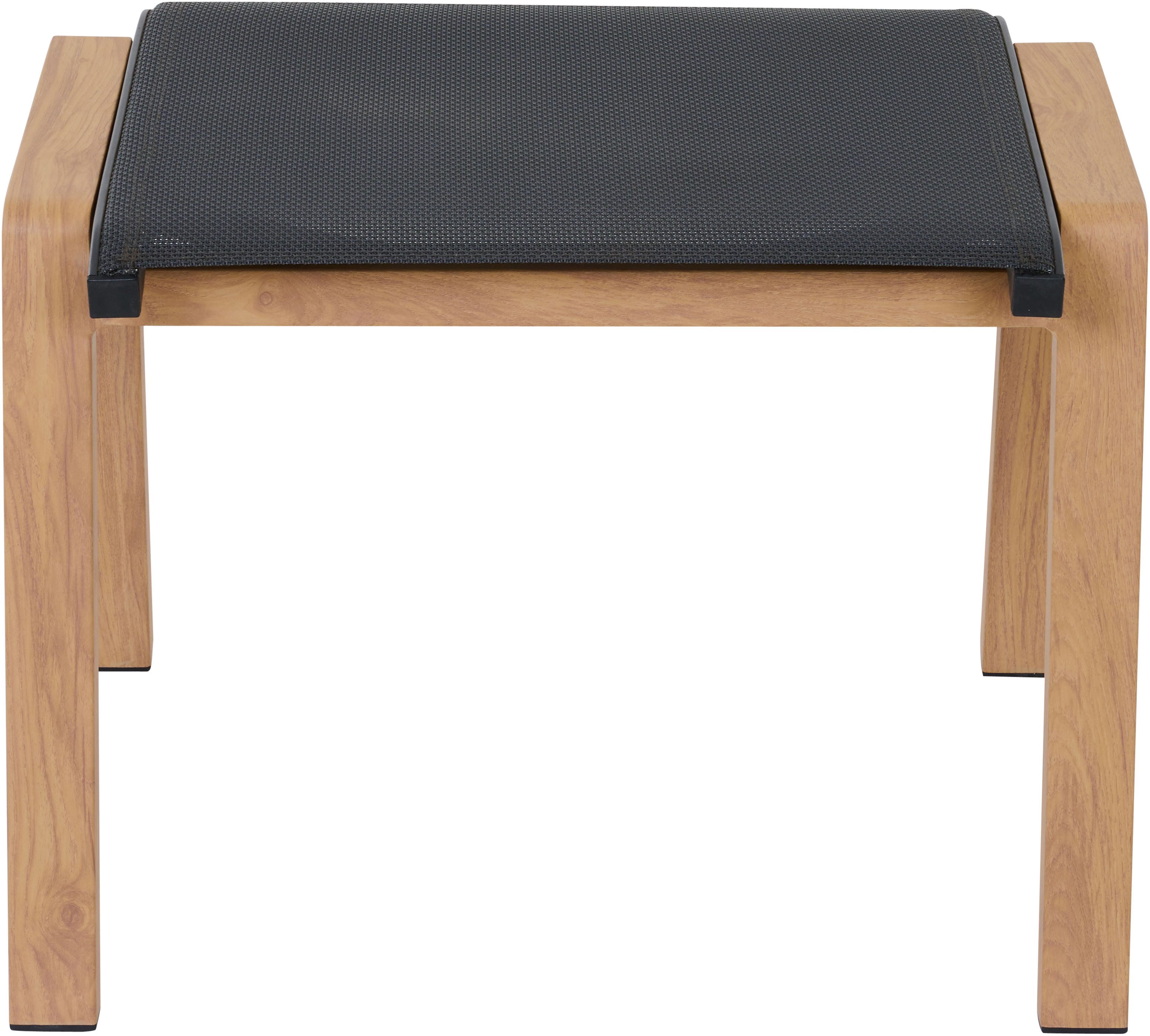 Siena Garden Hocker CATANIA, Aluminiumgestell in teaklook, Ranotex® Bezug, Dining Hocker