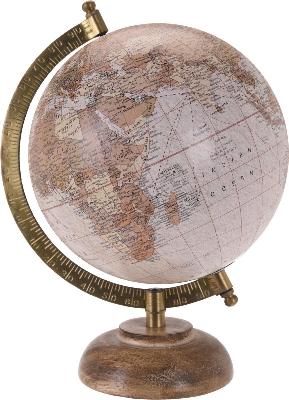 Koopman Globus Weiß, (1-tlg), Dekorativ, Erdball, 1:68.000.000 Maßstab, Dekoglobus, Antik