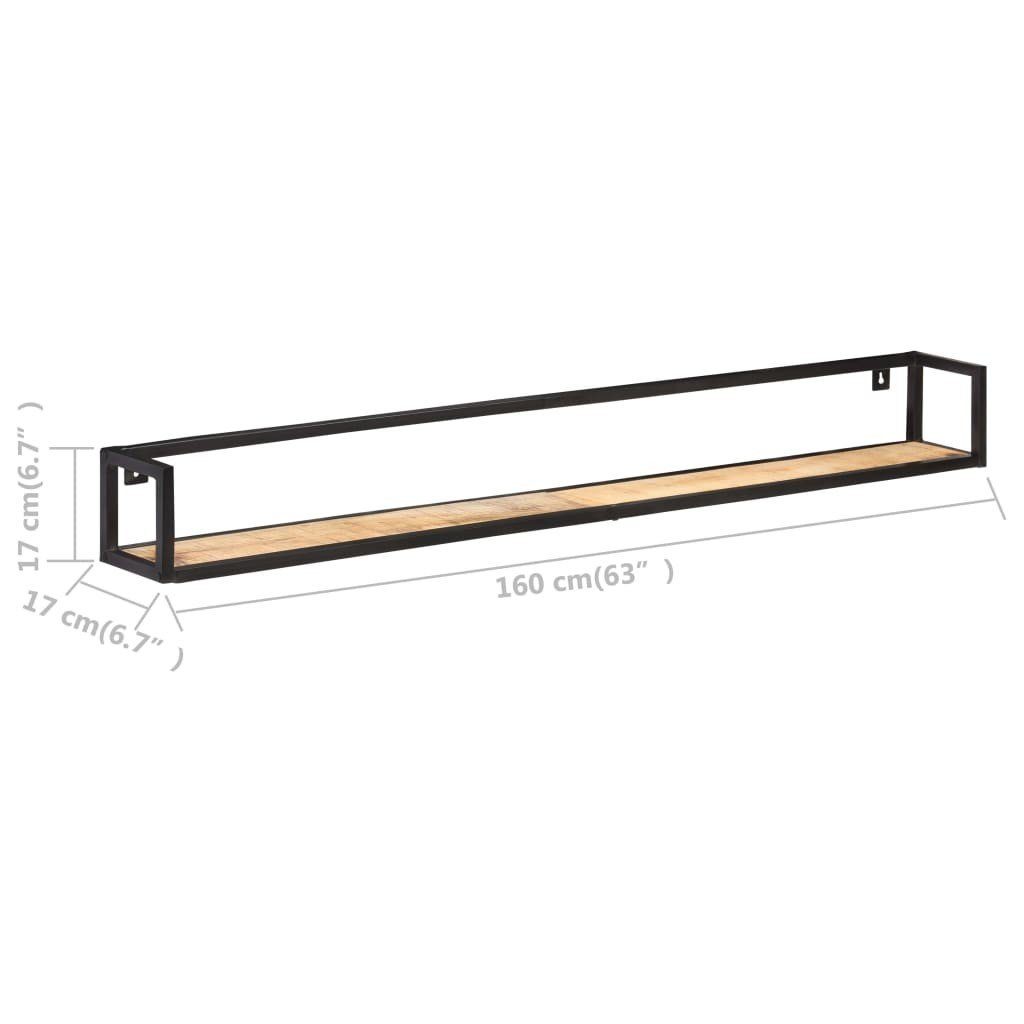 tinkaro Raues Hängeregale Mangoholz Braun/Schwarz ALTIN Wandregal