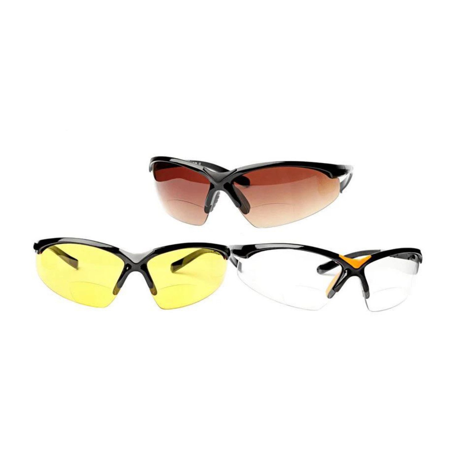 Black Sun Fahrradbrille Sportlesebrille: Bifokal, bester Wind- und Sonnenschutz, UV-400