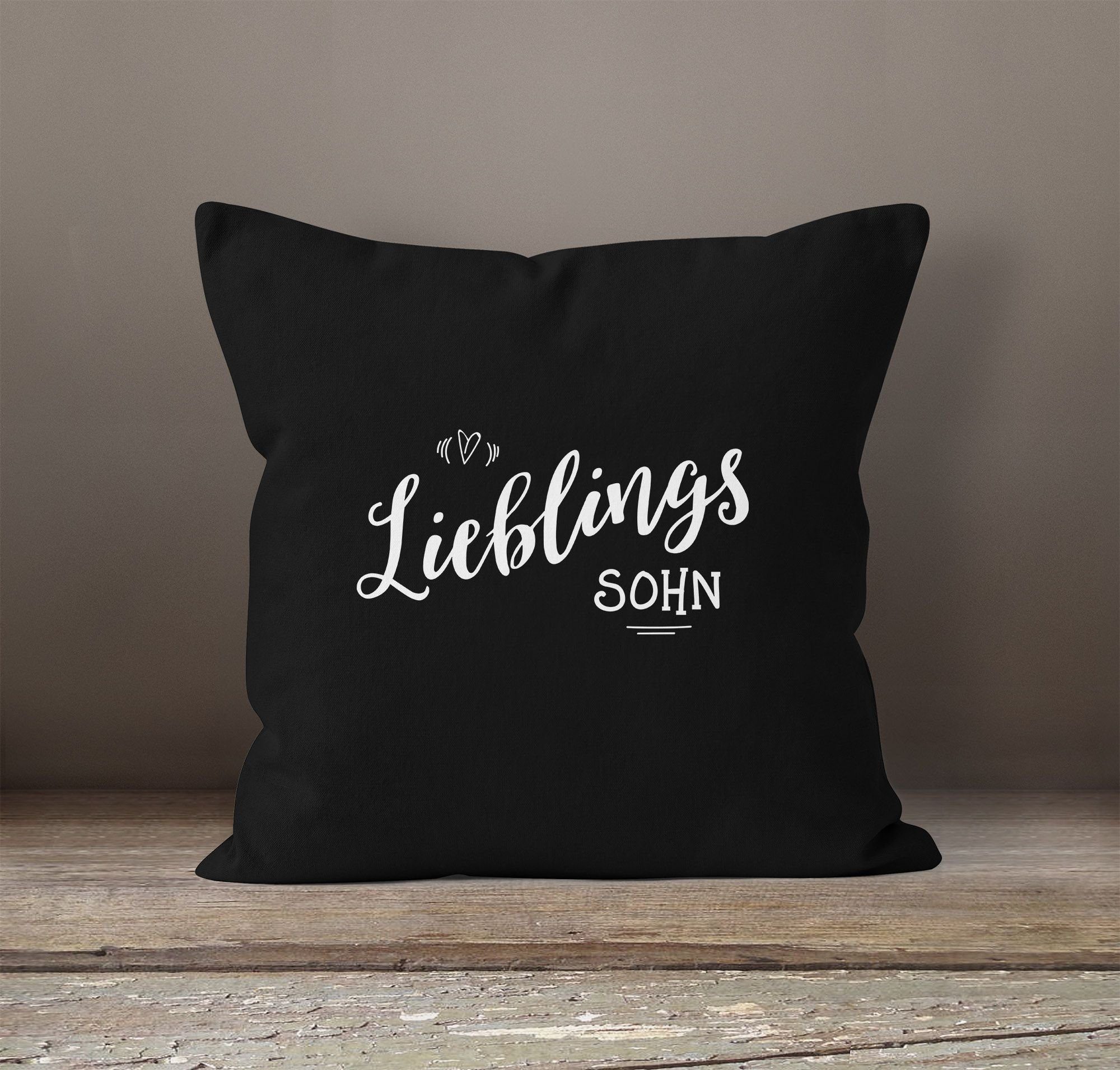 MoonWorks Dekokissen Kissenbezug Lieblingssohn Geschenk Familie Kind Kinder günstig online kaufen