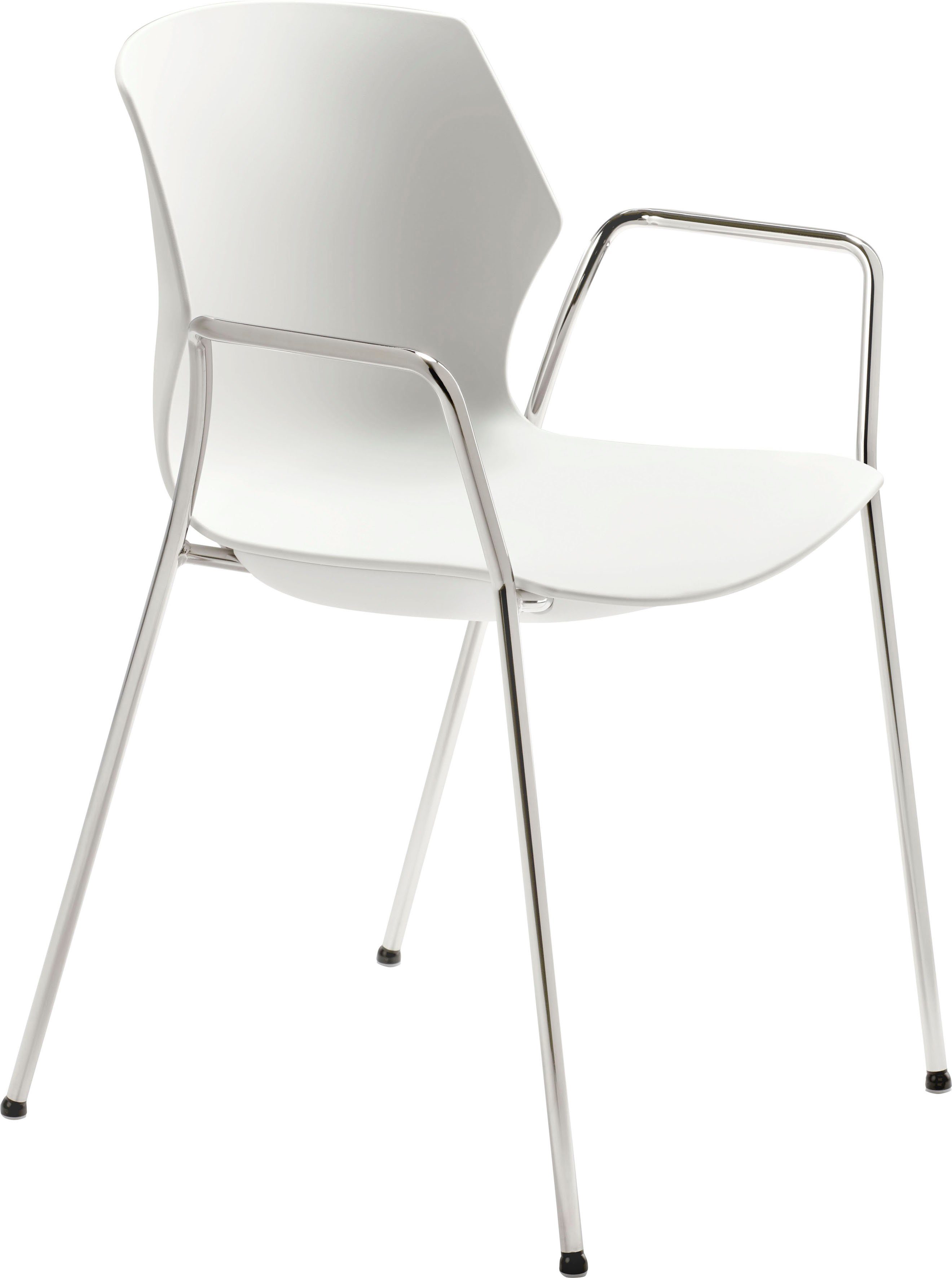 Mayer Sitzmöbel Besucherstuhl 2510, stapelbar bis 6 Stück Weiß | Weiß