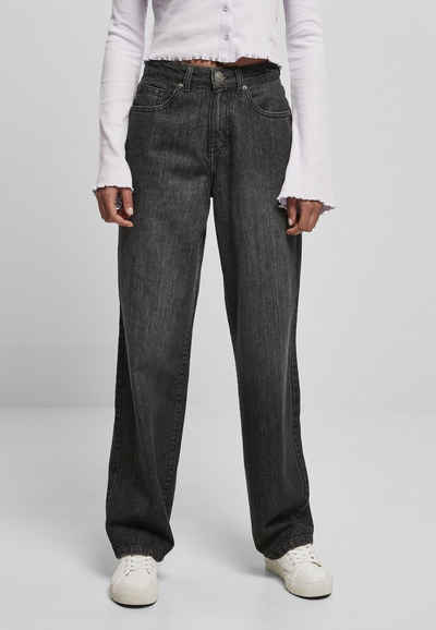 URBAN CLASSICS Bequeme Jeans »Urban Classics Damen Ladies High Waist 90´S Wide Leg Denim Pants«
