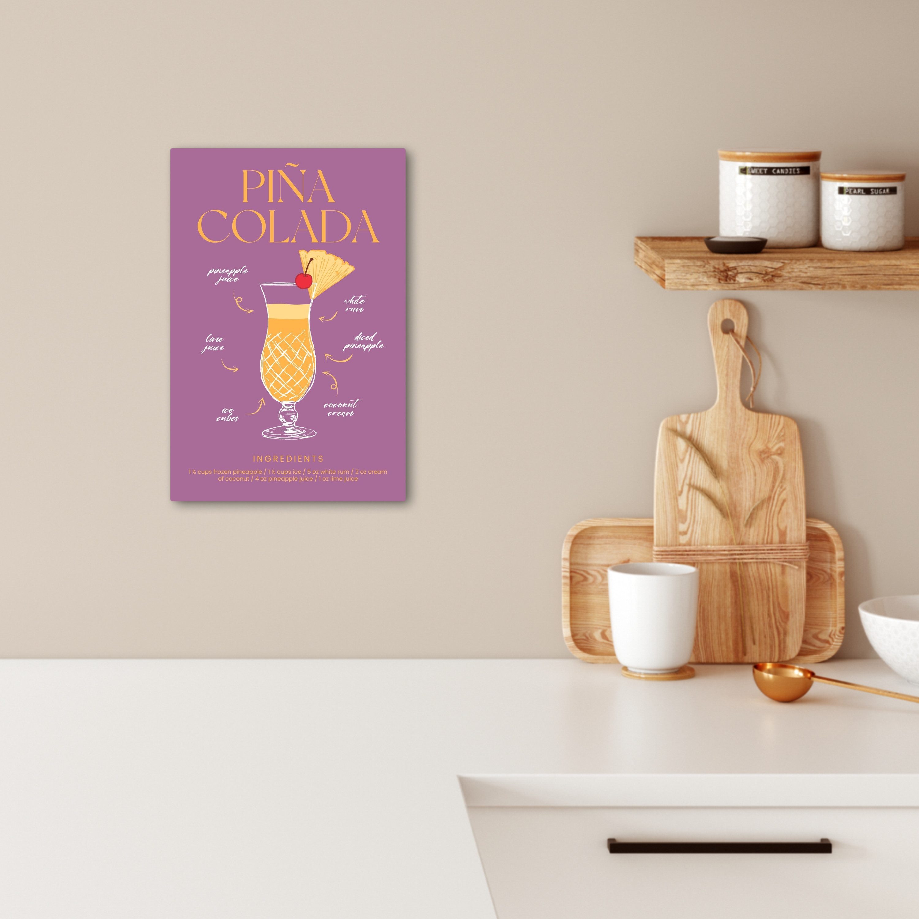 OneMillionCanvasses® Leinwandbild Cocktail - Pina Colada günstig online kaufen