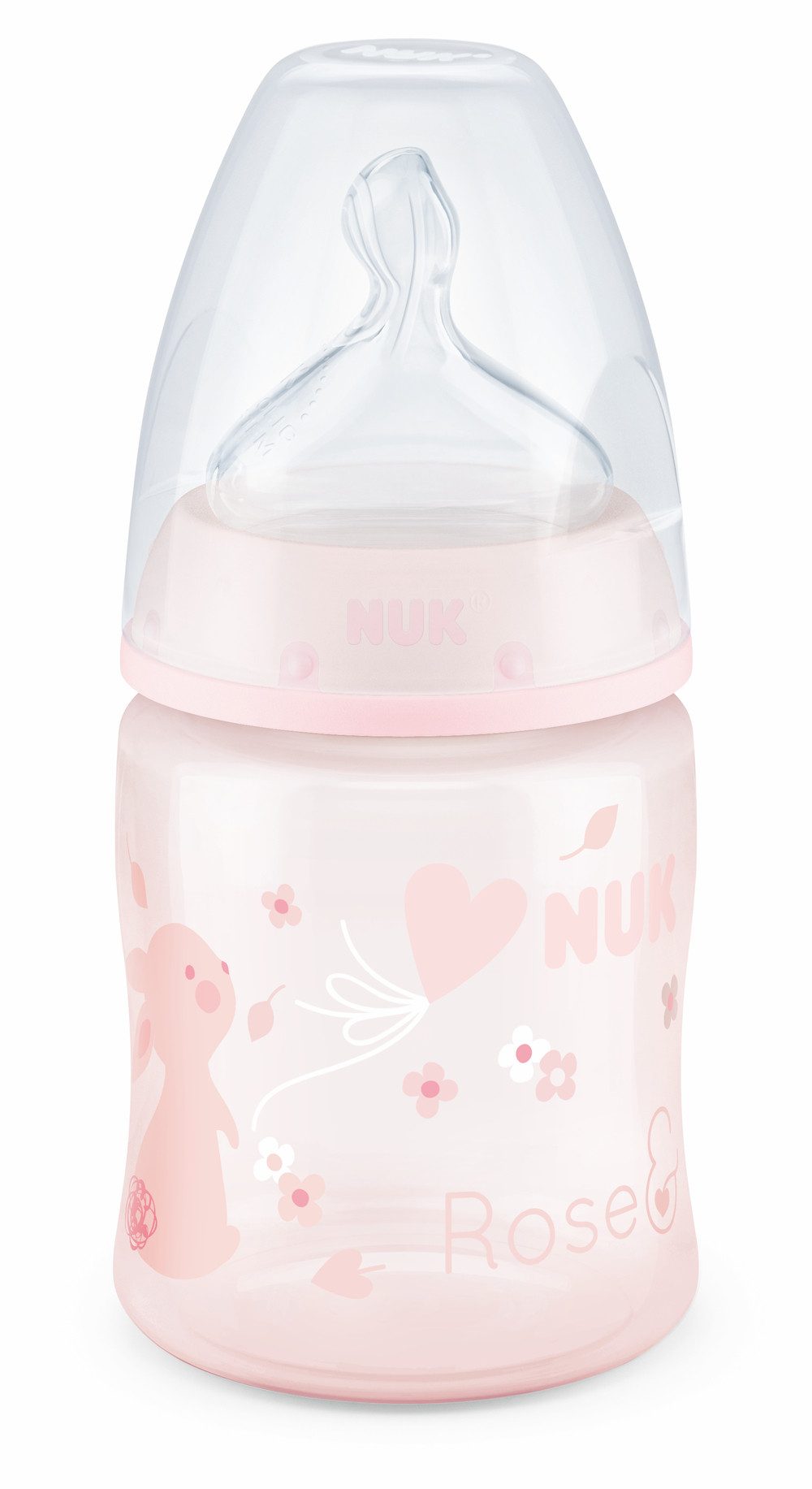 Trinklernbecher NUK rose&blue First Choice+ Flasche 150ml