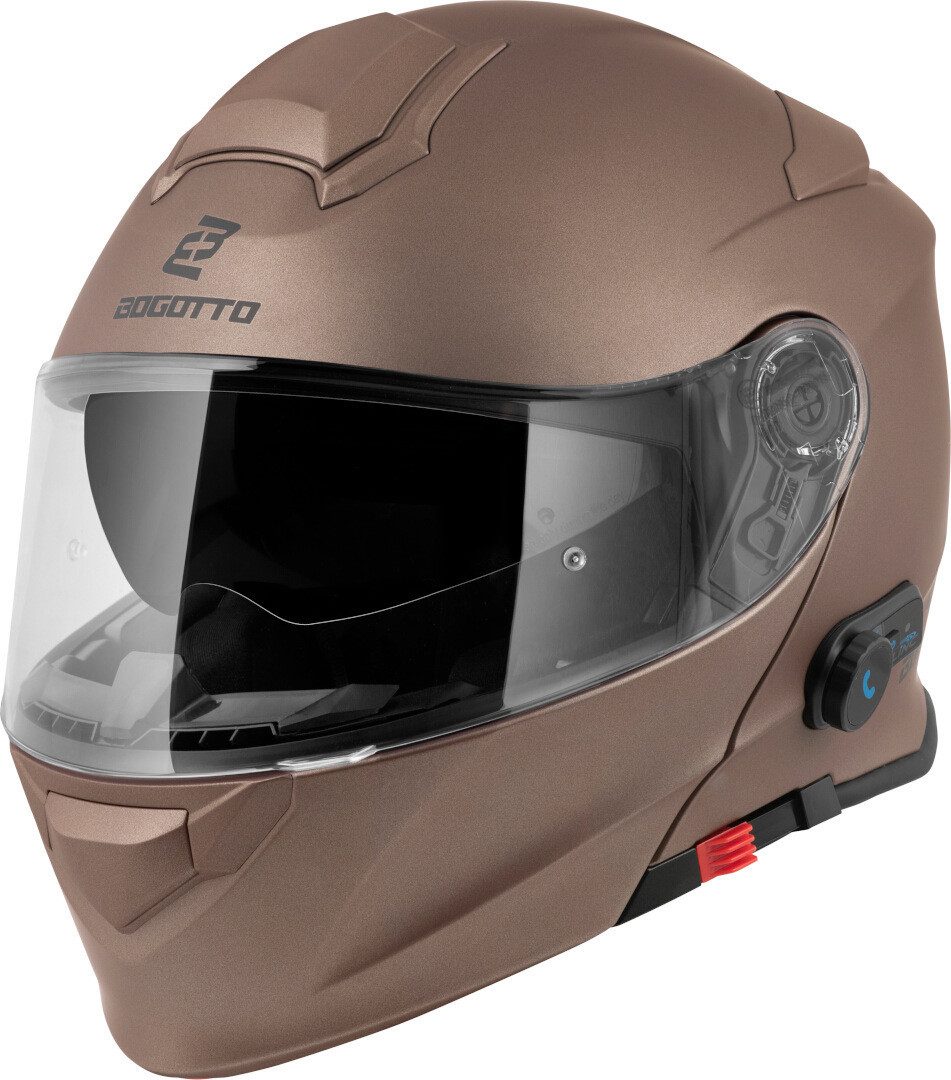Bogotto Motorradhelm H271 BT Bluetooth Klapphelm, integriertes Kommunikationssystem,integriertes Sonnenvisier