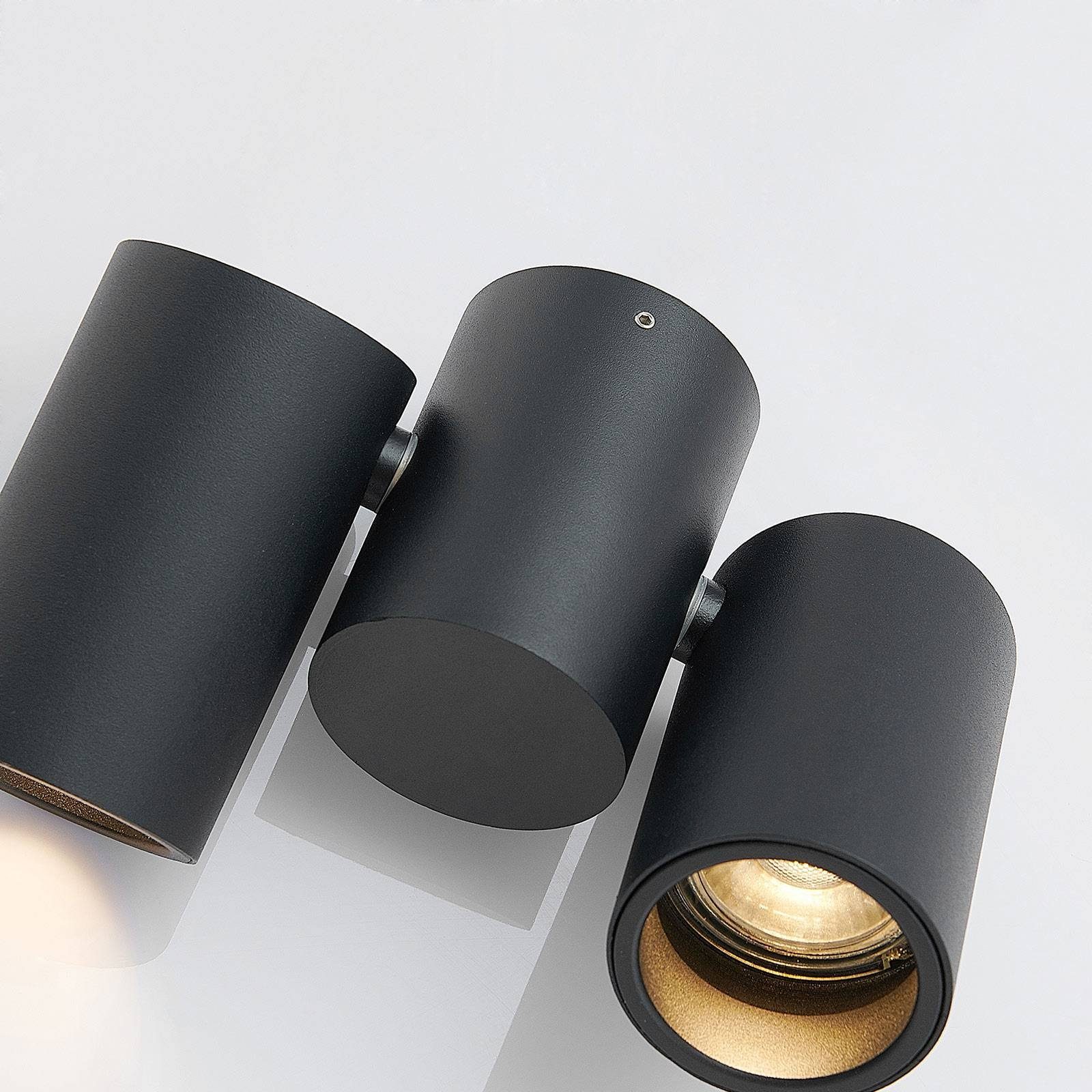 Arcchio Deckenstrahler Gesina, Metall, Schwarz IP20, 2 x 10 W