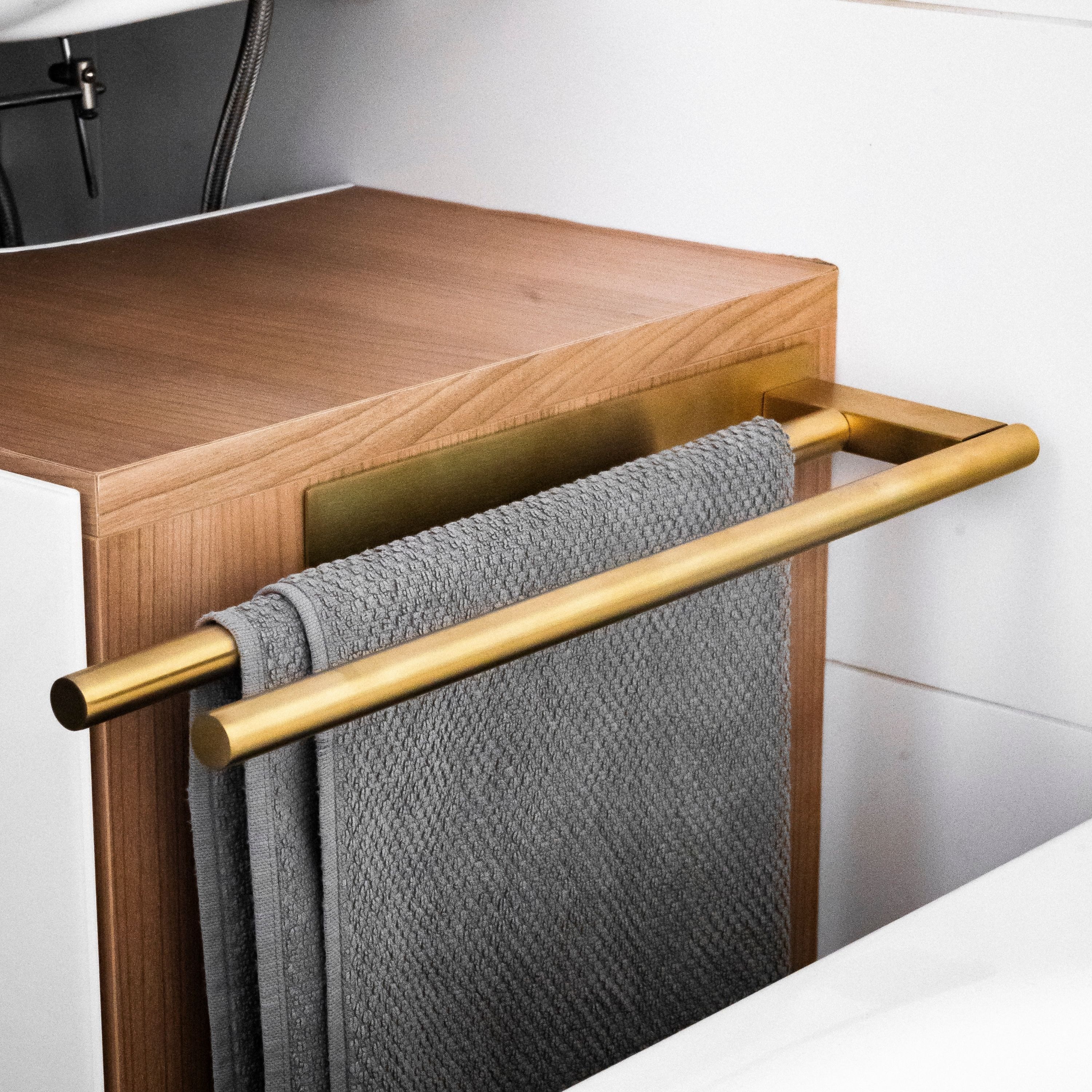 ELMOWO Handtuchhalter ohne Bohren aus Edelstahl für 2 Handtücher - Handtuch günstig online kaufen