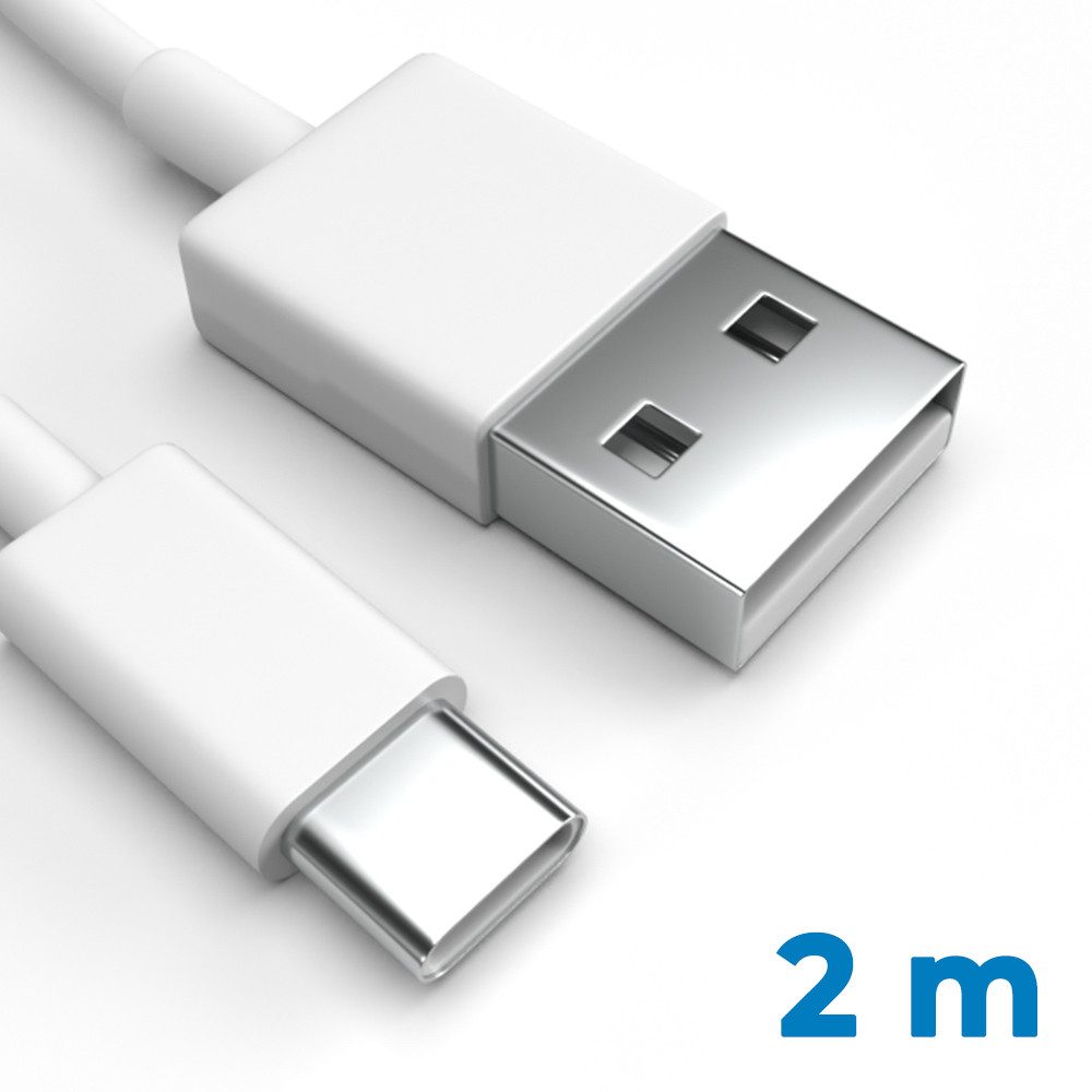 Justcom Apple iPhone 15 USB-Kabel, USB-C, USB-A (200 cm), Schnellladekabel, Datenkabel, Handy, Tablet