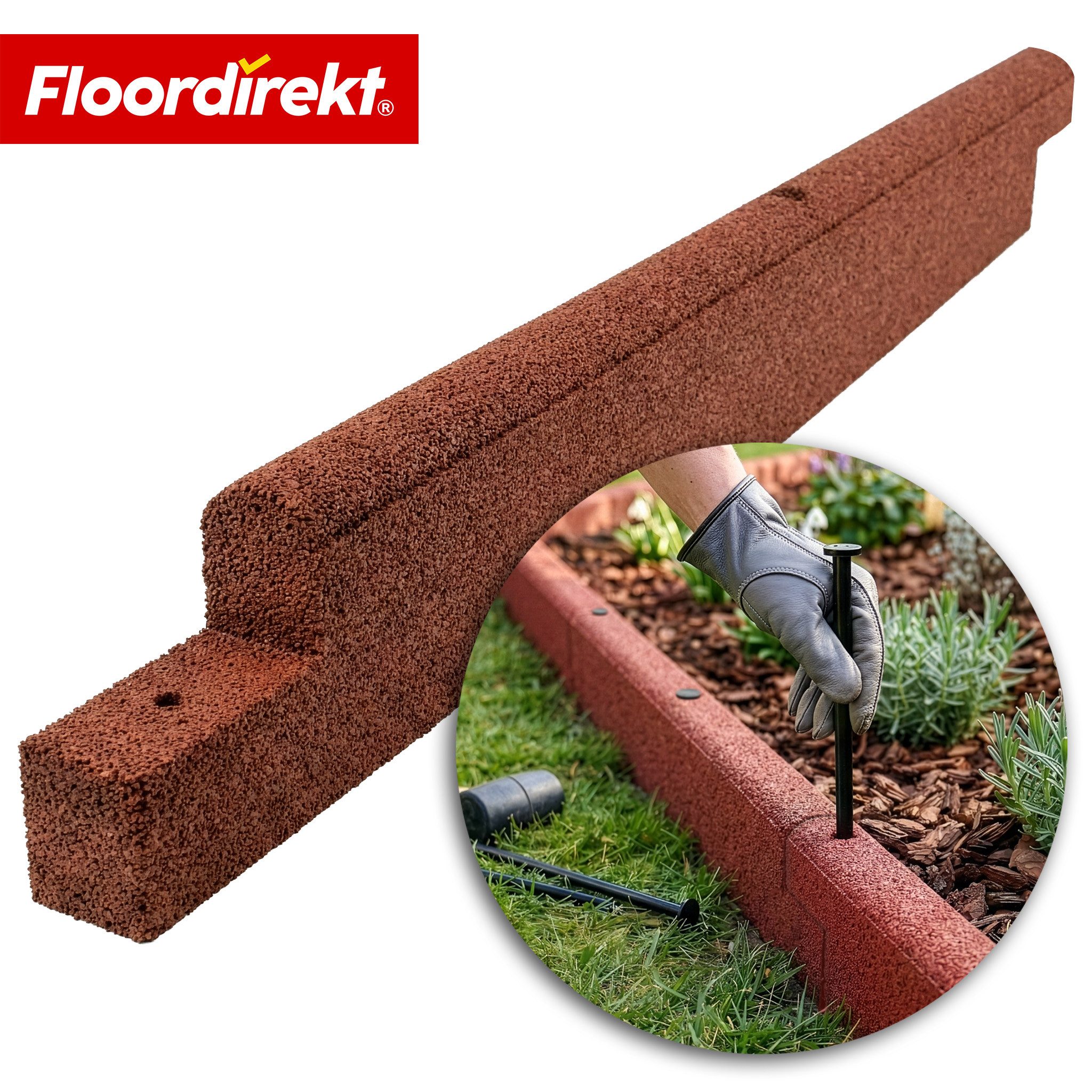 2x Topografische Vermessungspfähle – 30 Cm, Stahl Mit Orangefarbenen Markierungen, Für Garten & Baustelle