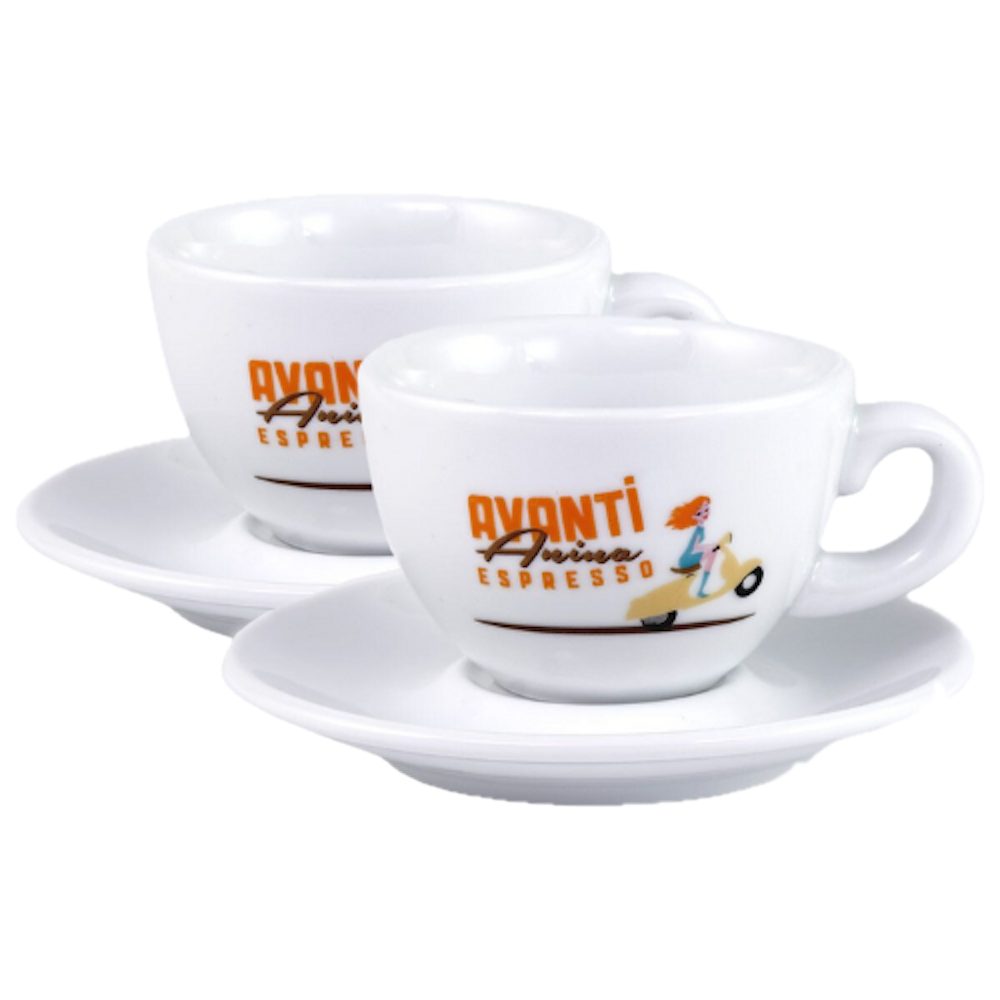 LK Trend & Style Tasse AVANTI Doppiotasse - 2er Set, Porzellan, dickwandig und äußerst robust verarbeitet
