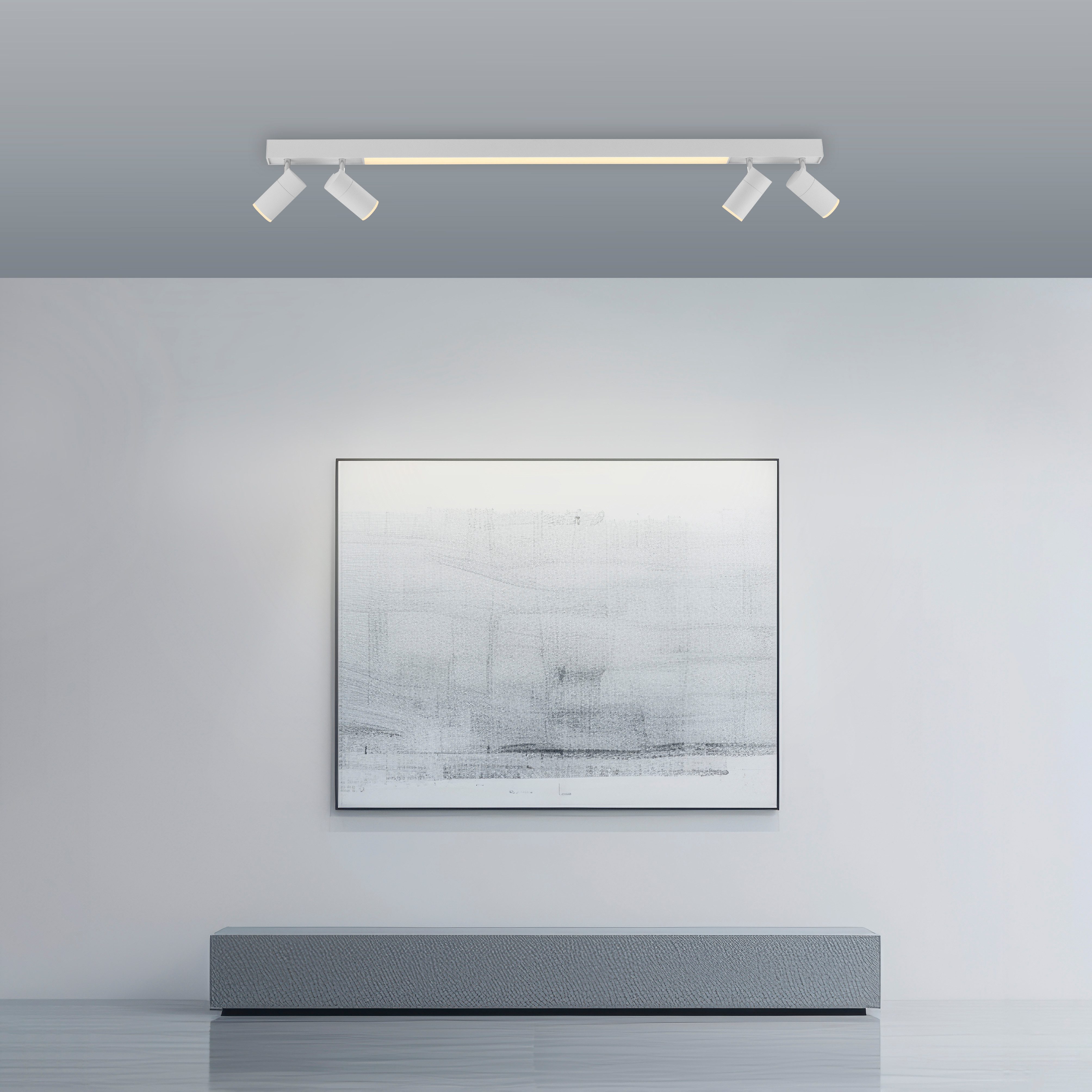 Neuhaus PURE LED Deckenleuchte PURE Lines Spot, CCT - über Fernbedienung, LED fest integriert, warmweiß - kaltweiß, Spots dreh- &schwenkbar, CCT, dimmbar, Fernbedienung