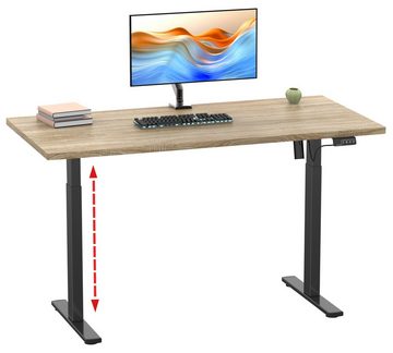 VCM Schreibtisch Höhenverstellbarer Schreibtisch Lona 110x80 sw