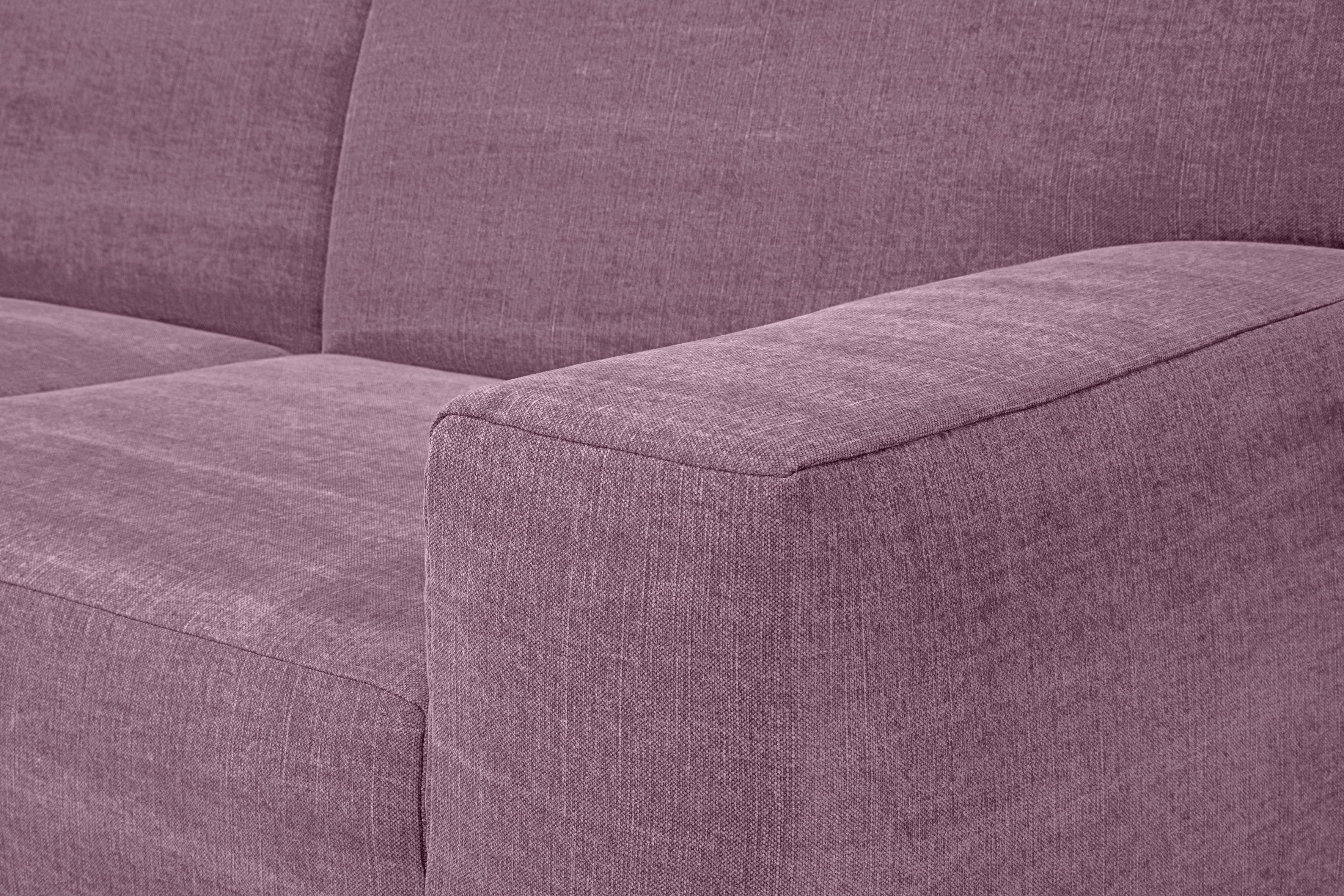 HOME PURE, wengefarben TAILOR NORDIC Ecksofa Füße im Retrolook, TOM