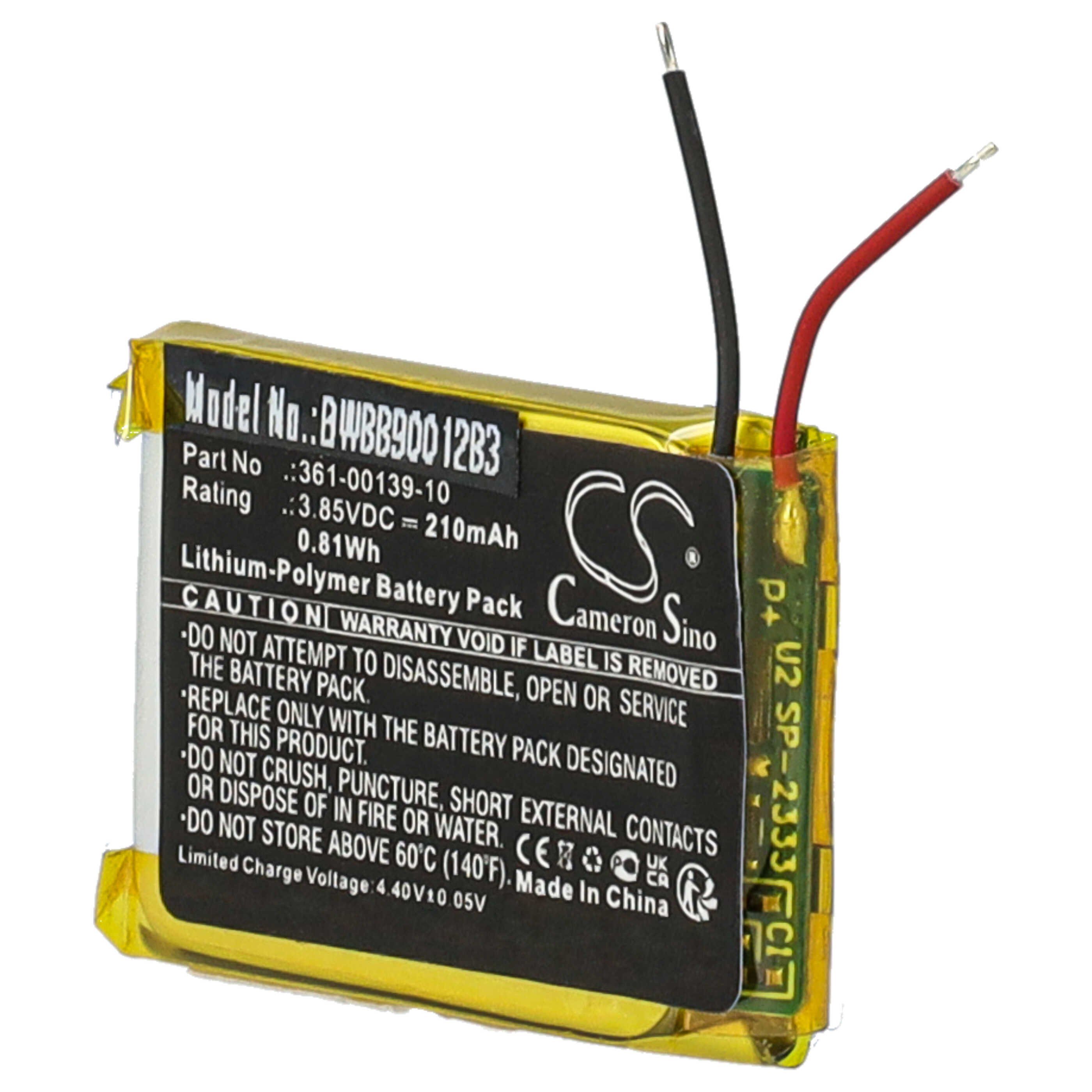 vhbw Akku passend für Garmin Venu 2 Smartwatch (210 mAh, 3,85 V, Akku Akku Li-Polymer 210 mAh (3,85 V, 1 St), Leistungsfähiger Austausch-Akku für Fitness-Tracker, Sportuhr