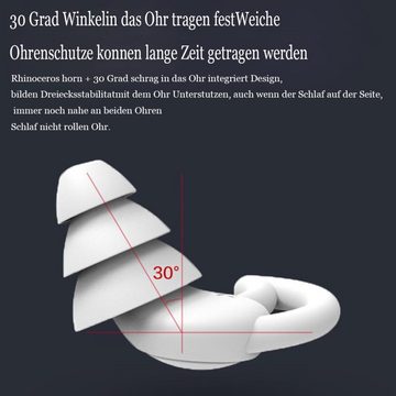 Gontence Gehörschutzstöpsel Ohrstöpsel, Zum Schlafen,Weich 3D Shape Schlaf Ohrenstöpsel