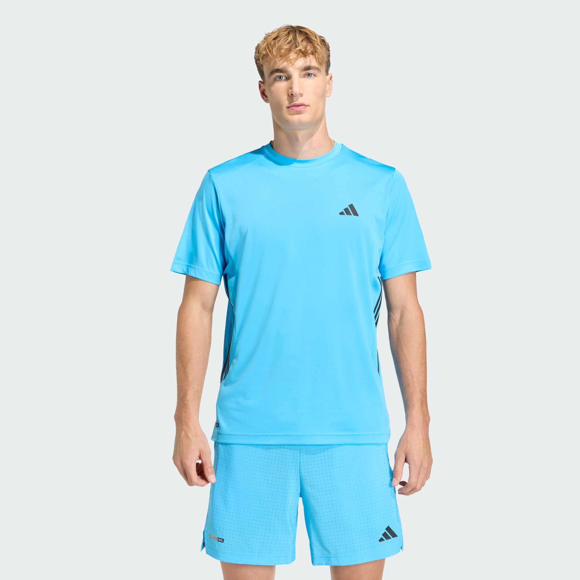 Trainingsshirt TECH ESSENTIALS WORKOUT 3-STREIFEN T-SHIRT