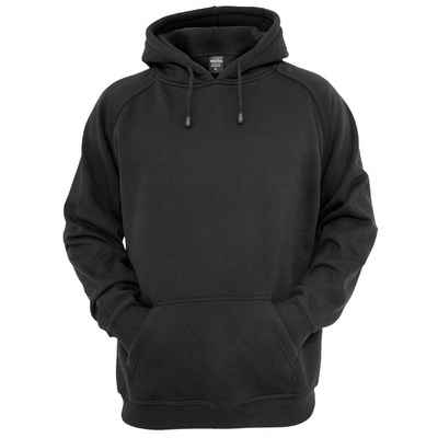 Urban Classics Plus Size Kapuzensweatshirt Große Größen Herren Urban Classics Kapuzen-Hoddy Blank Hoody schwarz