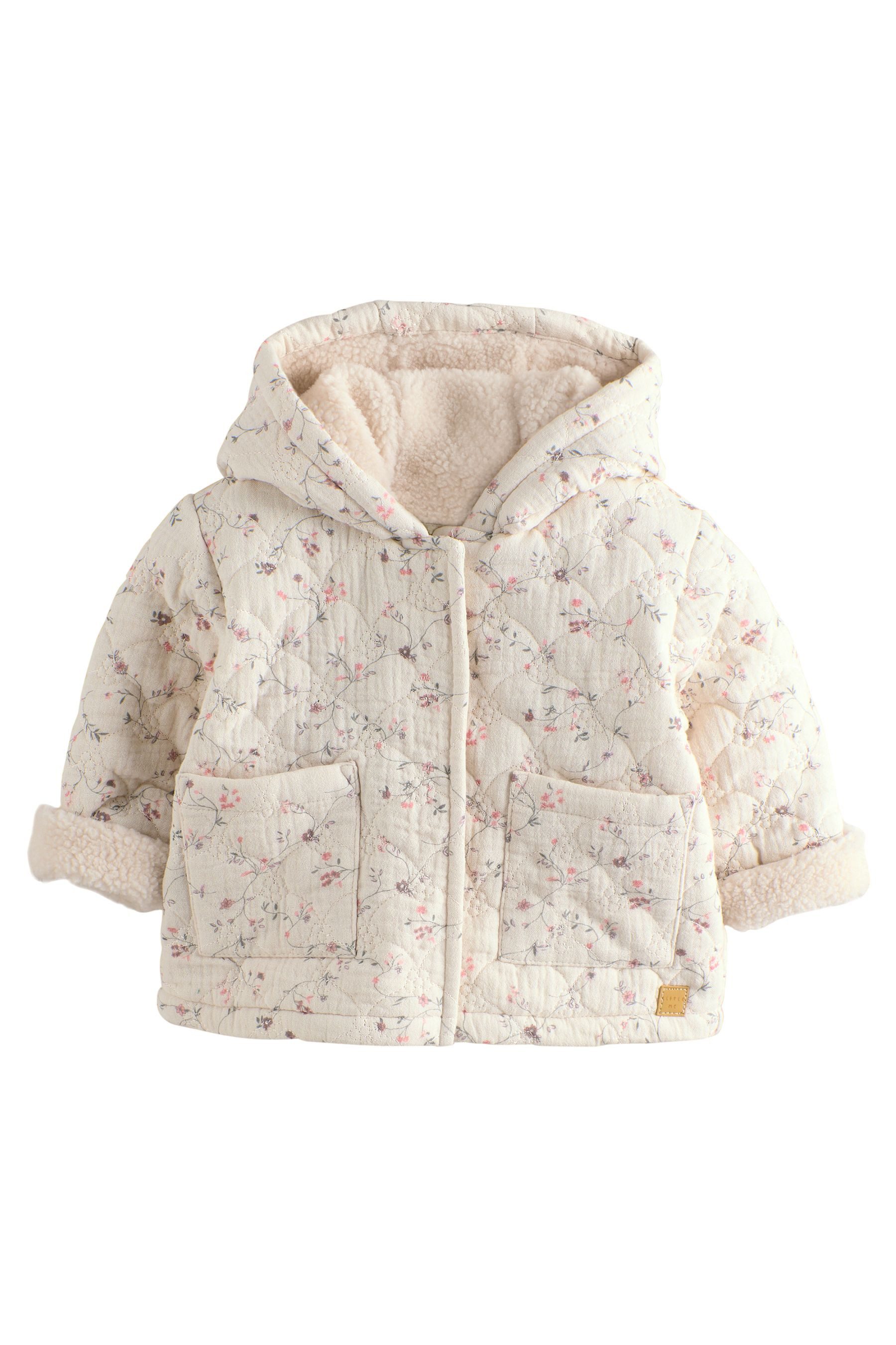 Next Steppjacke Baby Jersey-Mantel in Knitteroptik (1-St)