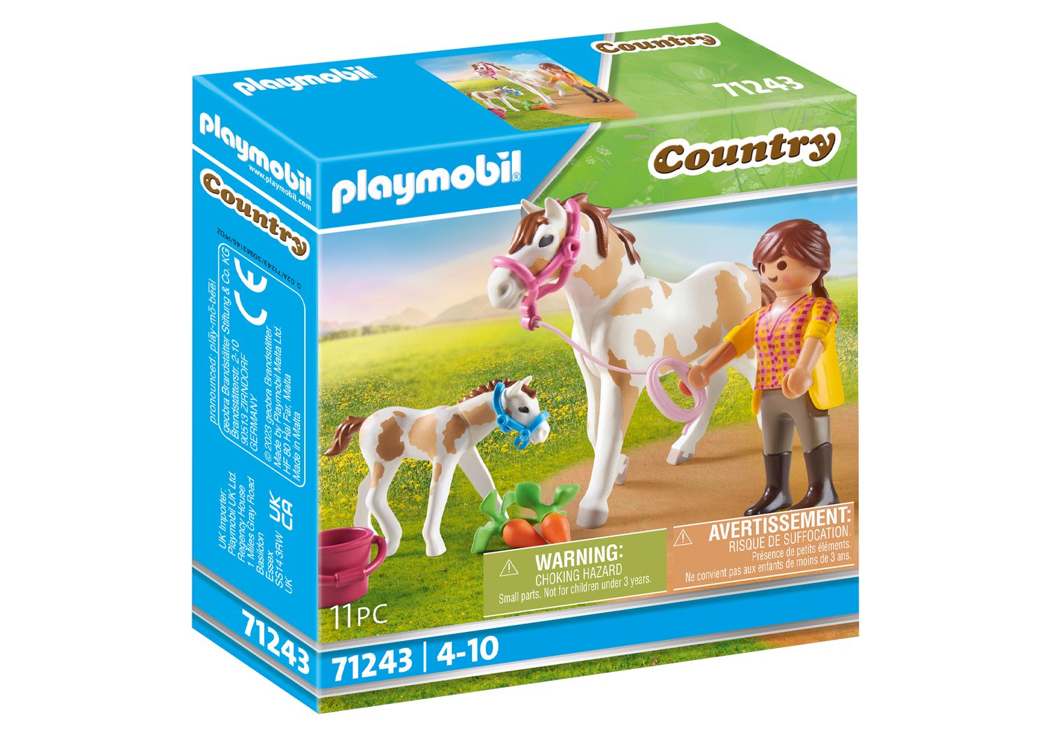 Playmobil® Country Life Pferd mit Fohlen Konstruktions-Spielset, (Pferd mit Fohlen), Made in Europe