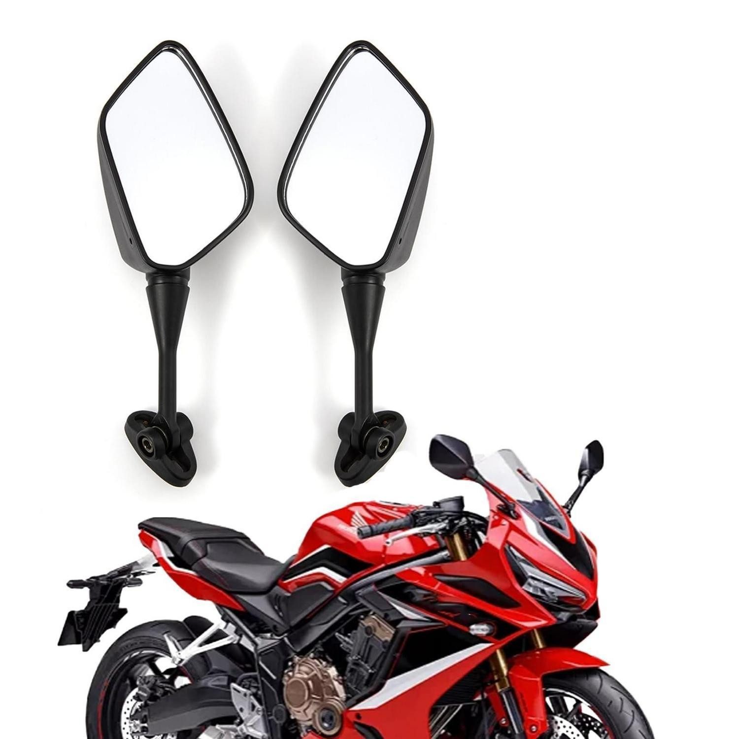 LuxusKollektion Motorradspiegel Motorradspiegel Rückspiegel drehbar ABS Alu Schaft einfache Montage (1-St)
