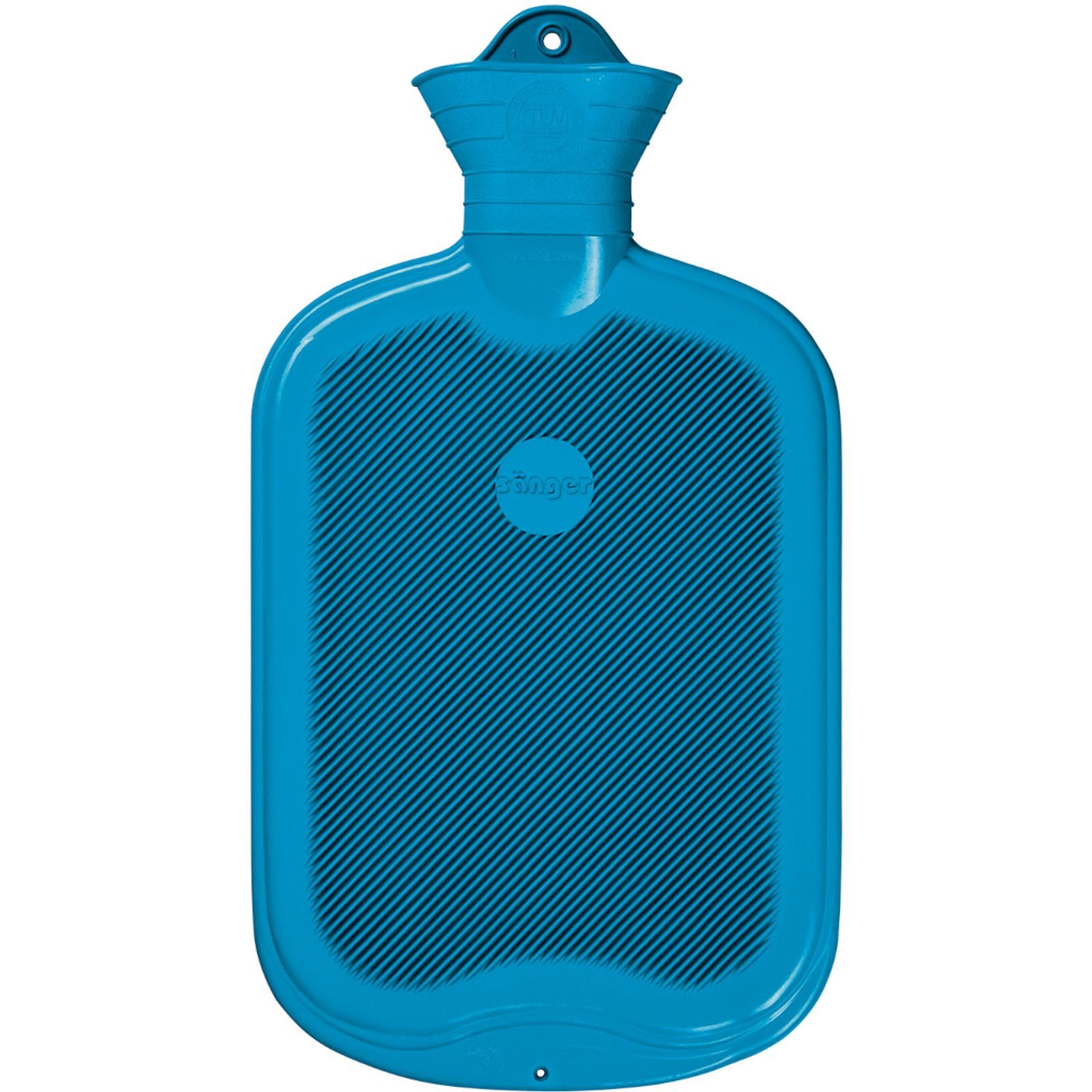 SÄNGER Wärmflasche Wärmflasche 2,0 L blau Doppellamelle klassische Bettflasche